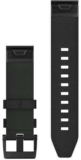 Ремешок Garmin Fenix 5 Plus 22mm QuickFit Black Leather Band (010-12740-01) фото 