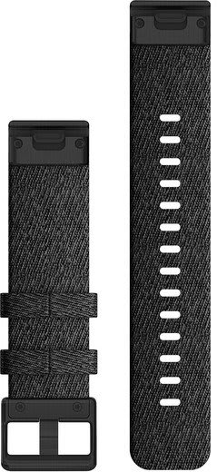 Ремешок Garmin Fenix 6s 20mm QuickFit Heathered Black Nylon with Black Hardware (010-12875-00) фото 
