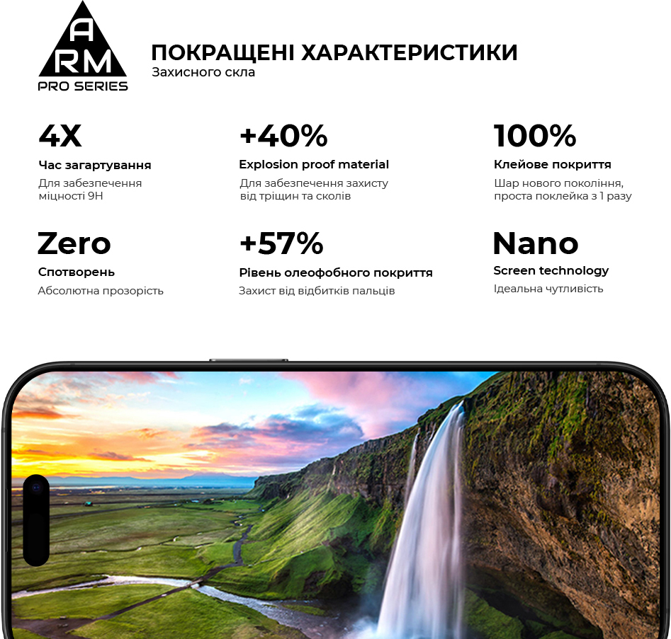 Защитное стекло ArmorStandart Pro для Apple iPhone 17 / 16 Pro (ARM86210) фото 5