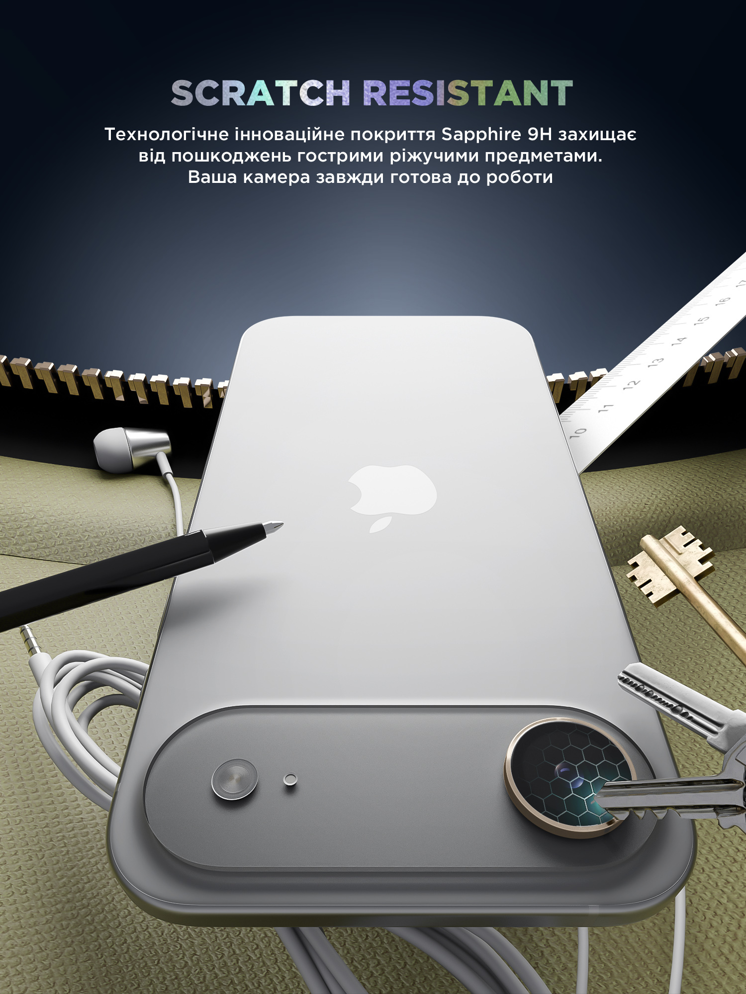 Защитное стекло для камеры ArmorStandart Supreme BI для Apple iPhone Air Gold (ARM86450) фото 5