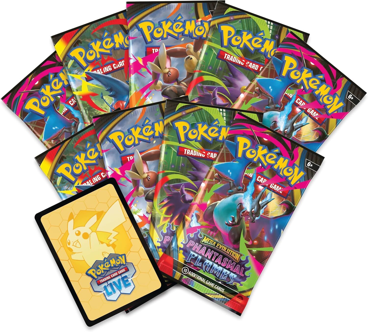 Коллекционная карточная игра Pokemon: Mega Evolutions. Phantasmal Flames - Elite Trainer Box фото 4