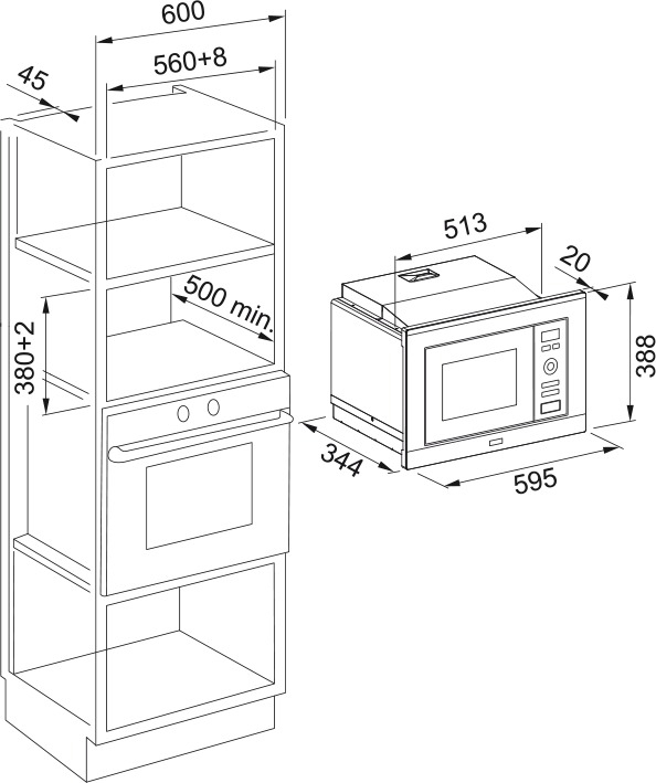 Встраиваемая микроволновая печь Franke FSL 20 MW BK (131.0632.993) фото 2