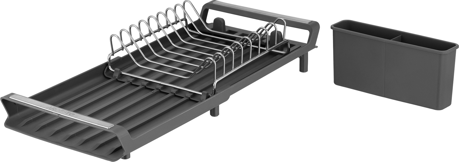 Сушарка для посуду з підставкою ARDESTO Minimalism 46.5x19.5x9.5см, сірий (ARHK4103GS)фото