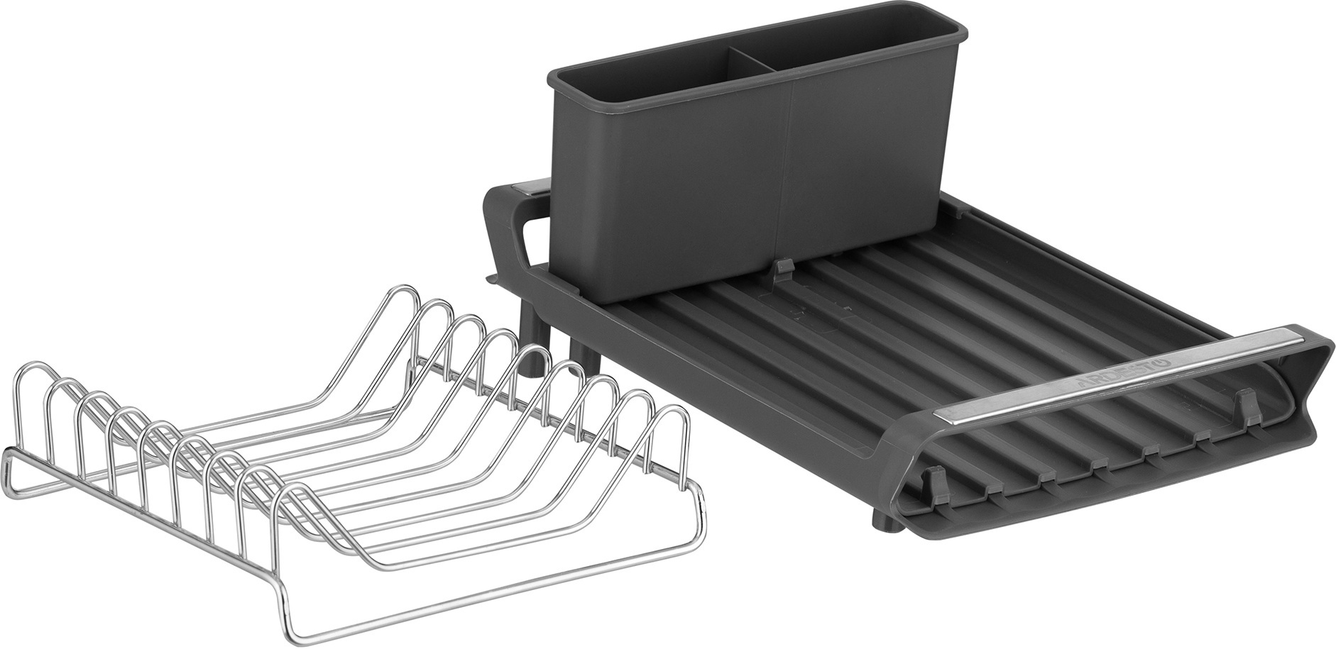 Сушарка для посуду з підставкою ARDESTO Minimalism 46.5x19.5x9.5см, сірий (ARHK4103GS)фото