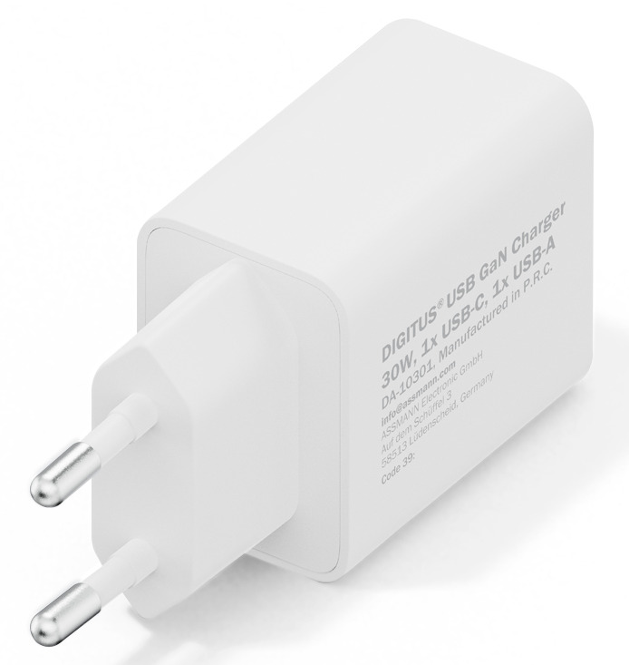 Зарядний пристрій DIGITUS GaN 1хUSB-C, 1хUSB-A, 30Wфото3