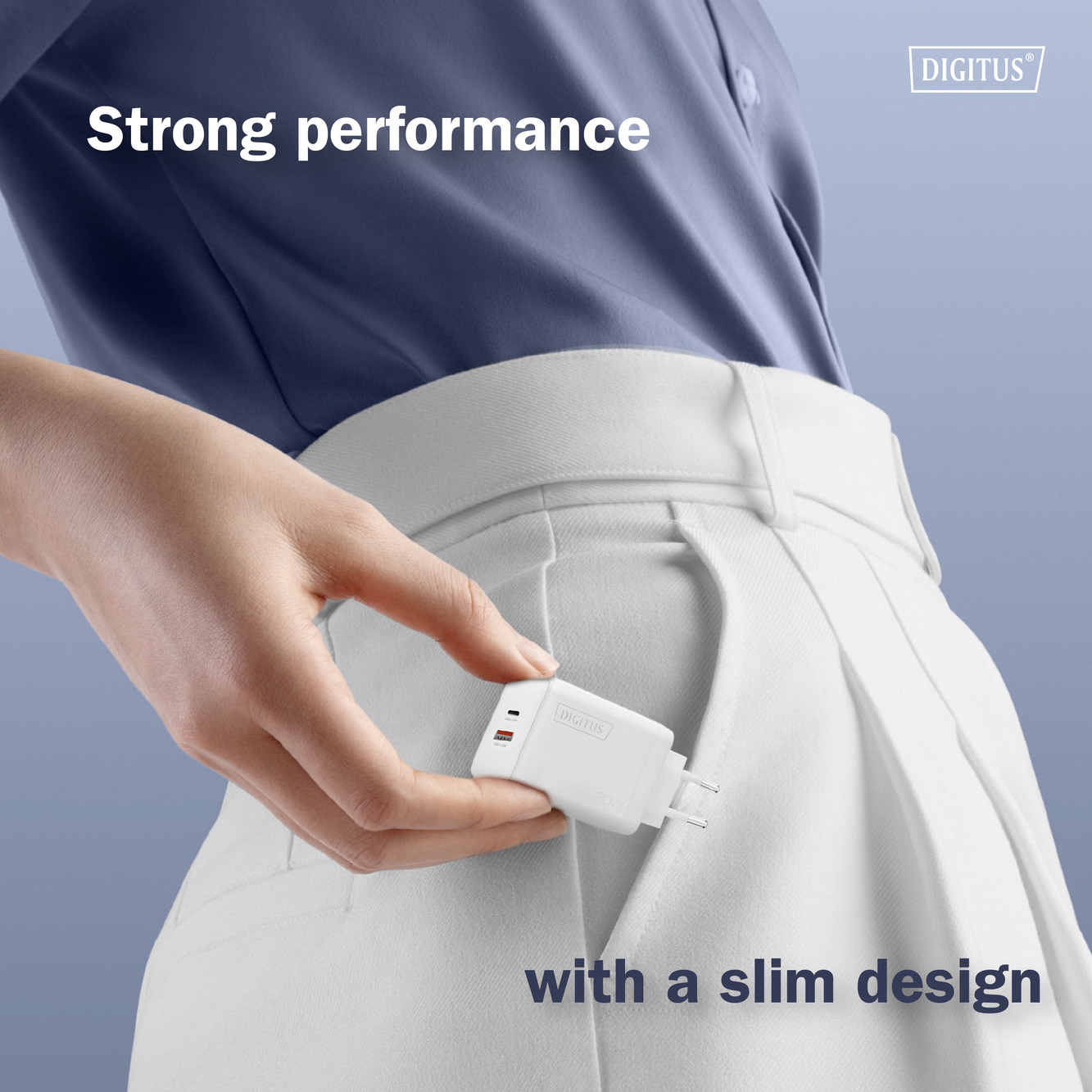 Зарядний пристрій DIGITUS GaN 1хUSB-C, 1хUSB-A, 30Wфото8