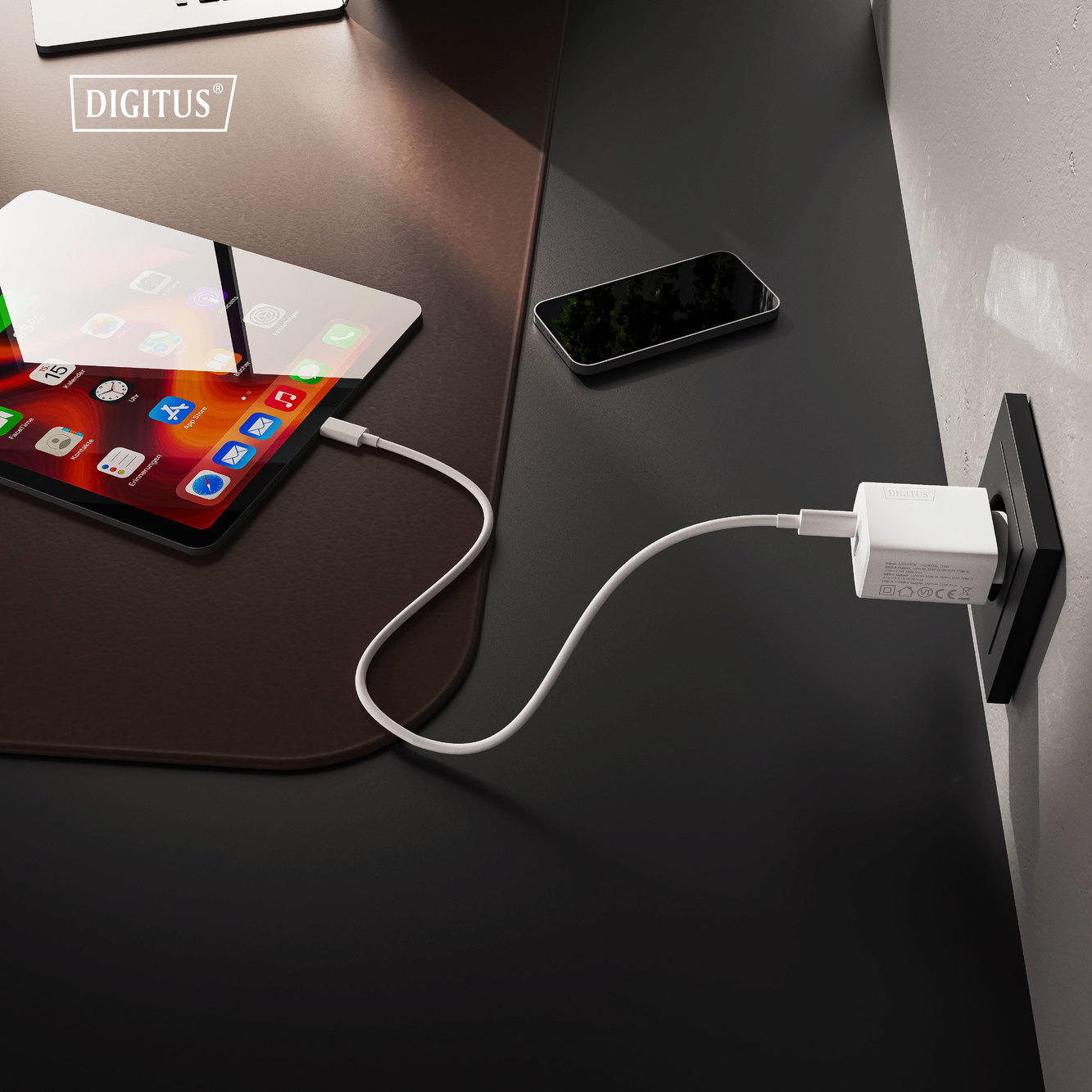 Зарядний пристрій DIGITUS GaN 1хUSB-C, 1хUSB-A, 30Wфото9