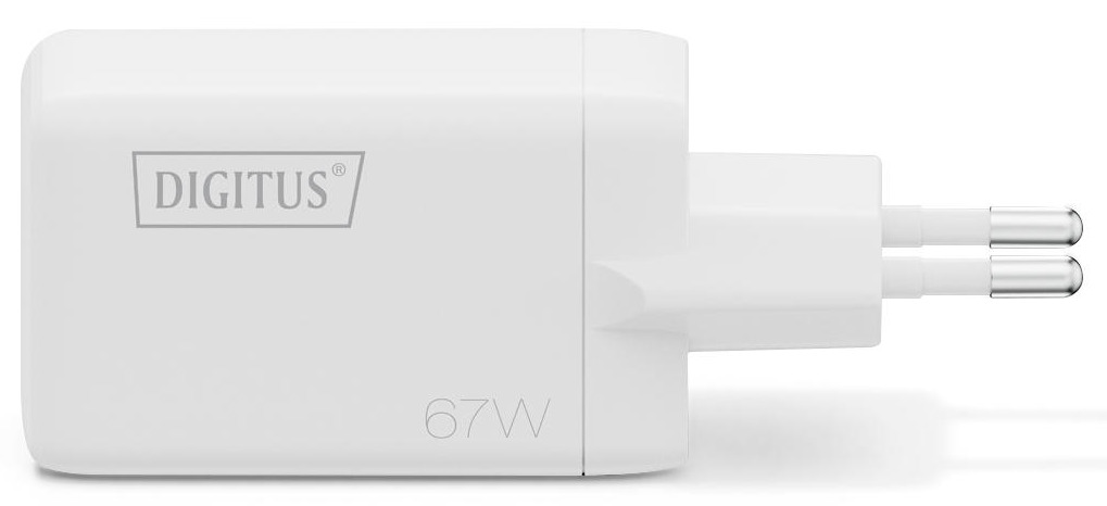 Зарядний пристрій DIGITUS GaN 2хUSB-C, 1хUSB-A, 67Wфото