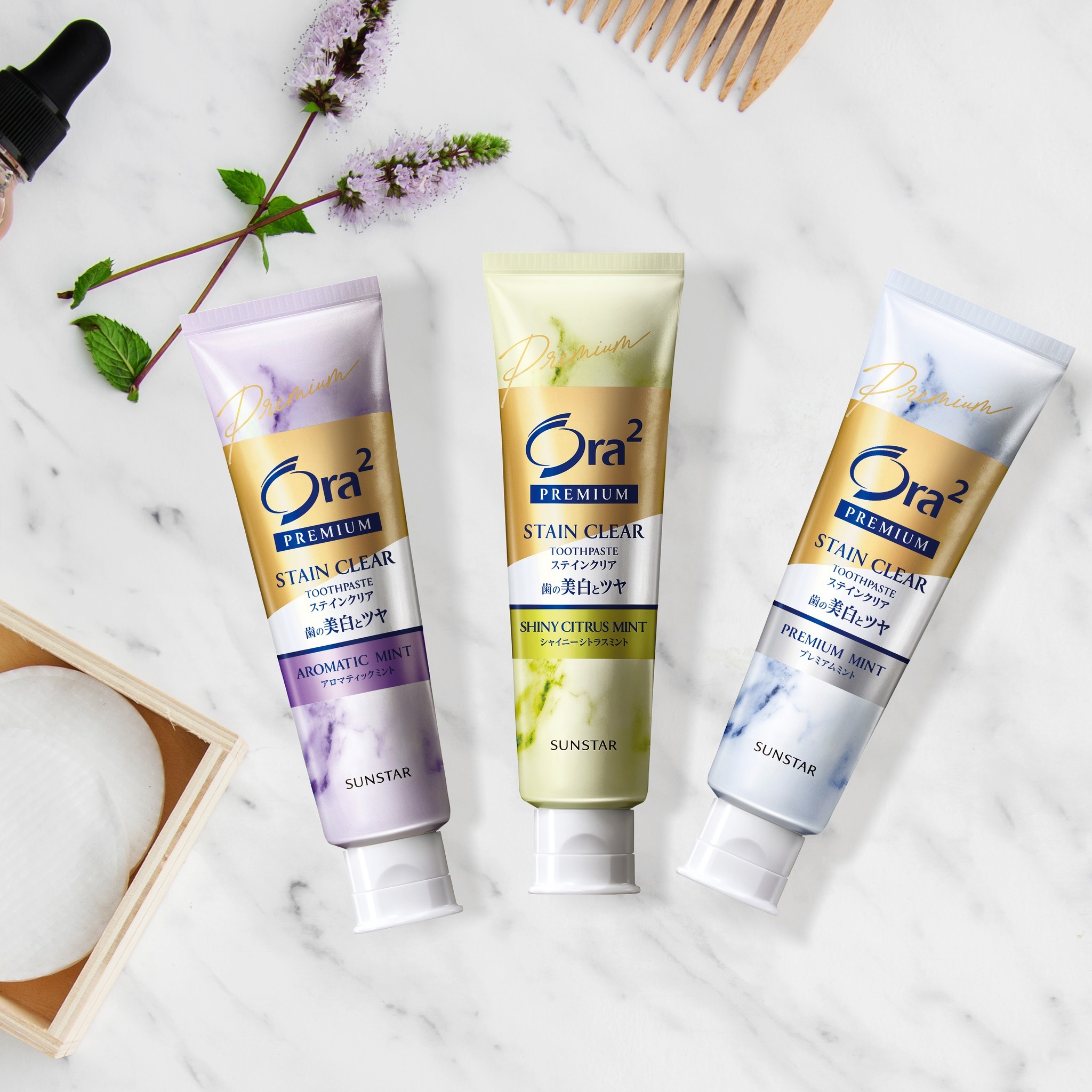 Зубная паста отбеливающая SunStar Ora2 Premium Aroma Mint Ароматная мята 100 г фото 