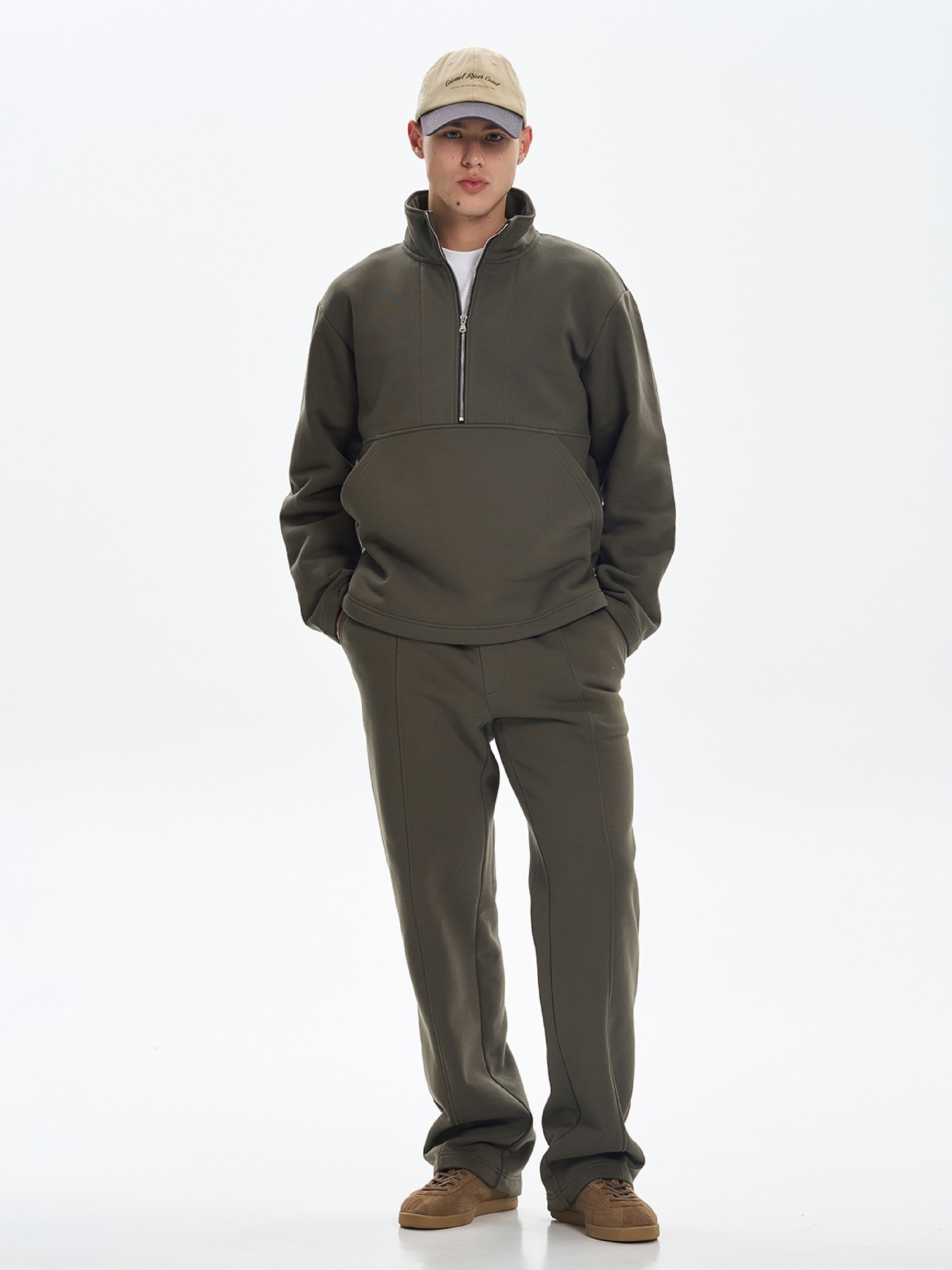 Толстовка утепленная мужская Roza 241224 L оливковая фото 