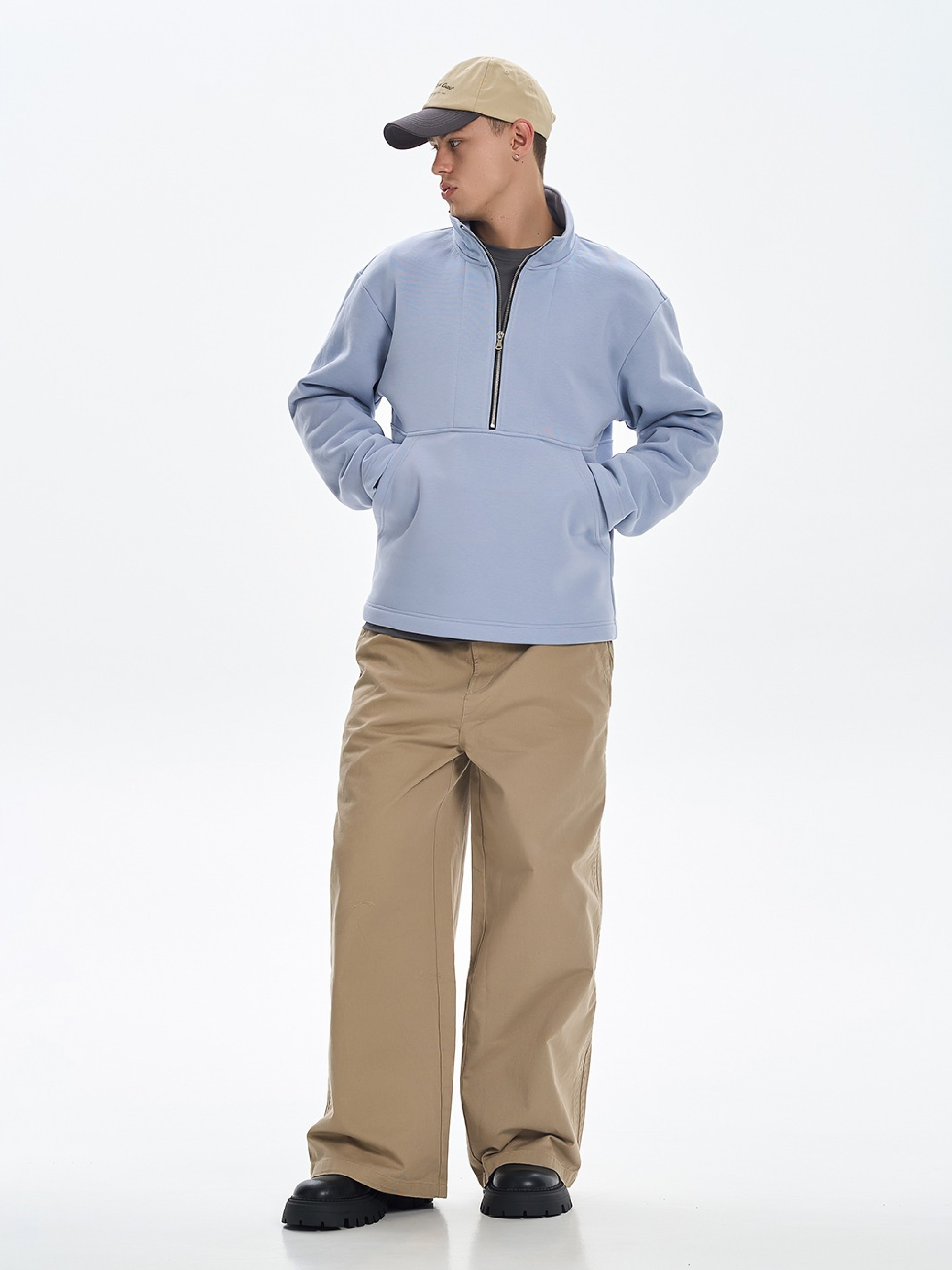 Толстовка утепленная мужская Roza 241224 XL серая фото 5