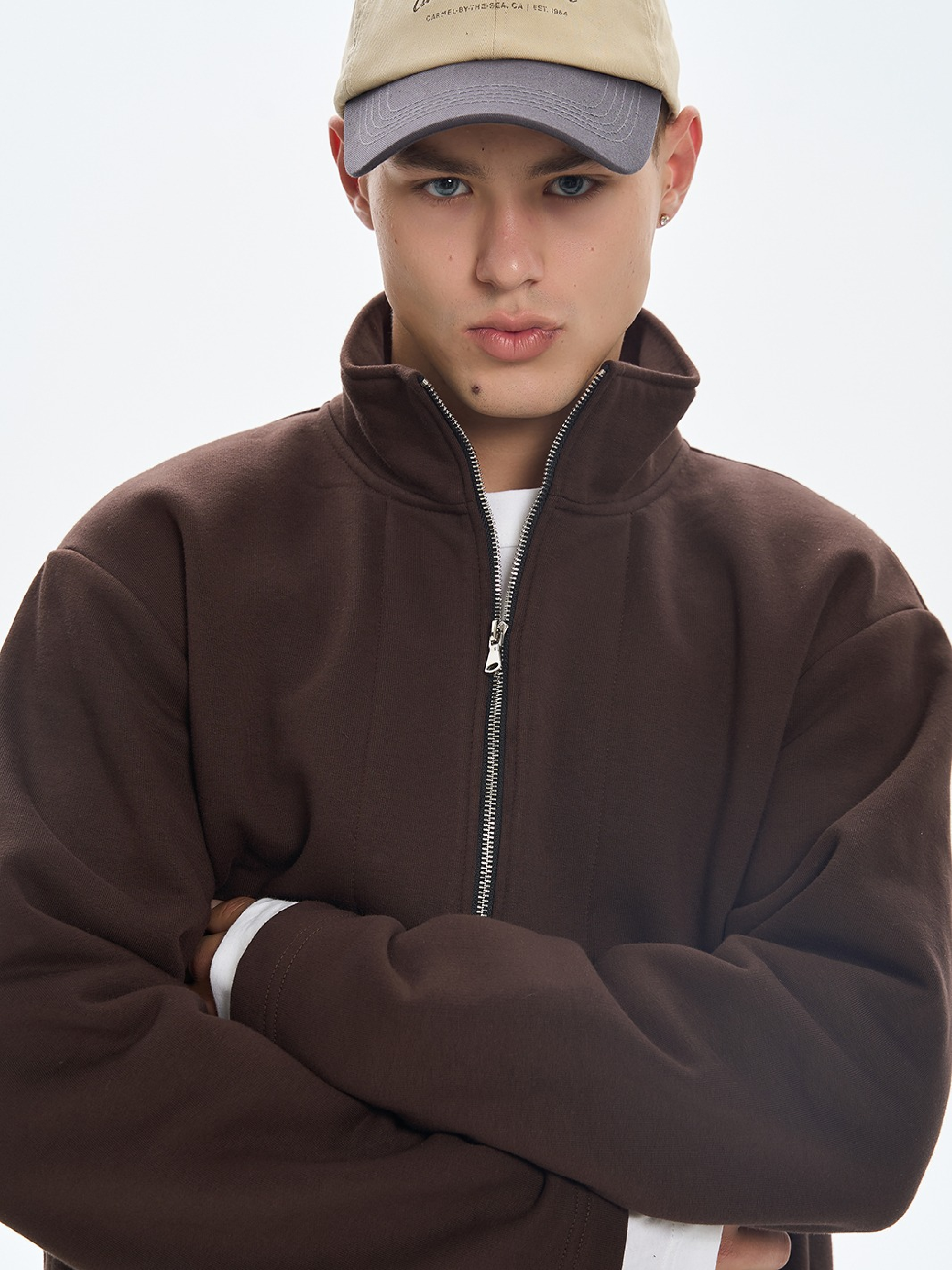 Толстовка утепленная мужская Roza 241224 M шоколадная фото 3