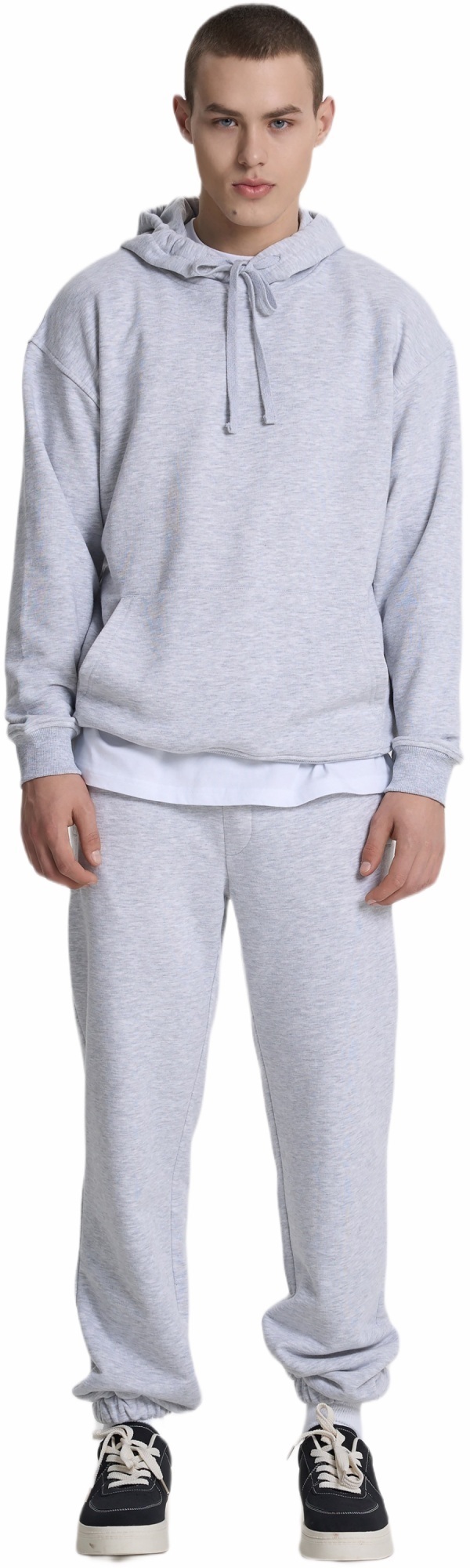 Худи мужское Roza 231118 M меланжевое фото 4