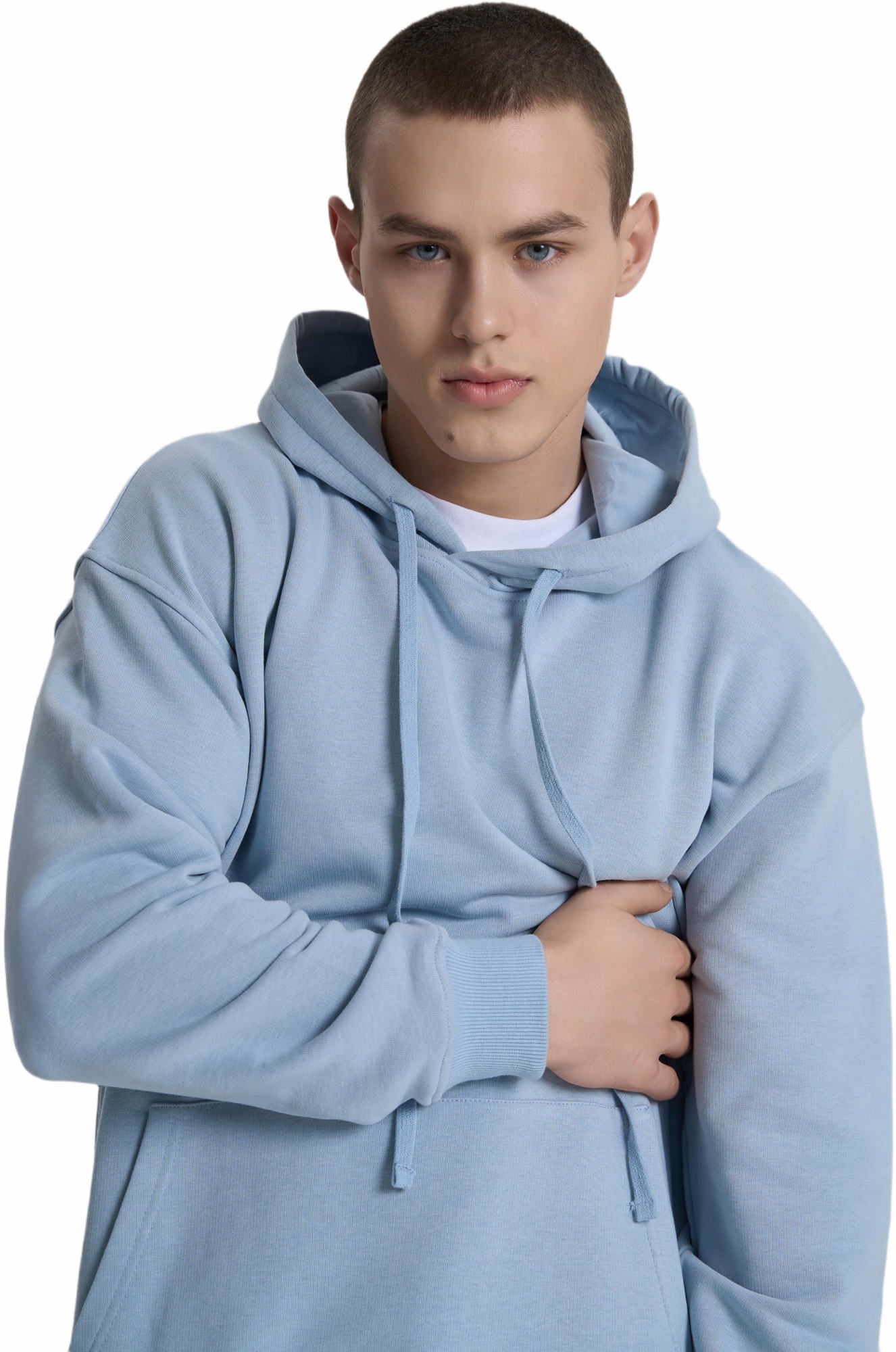 Худі чоловіче Roza 231118 2XL сіро-блакитнефото3