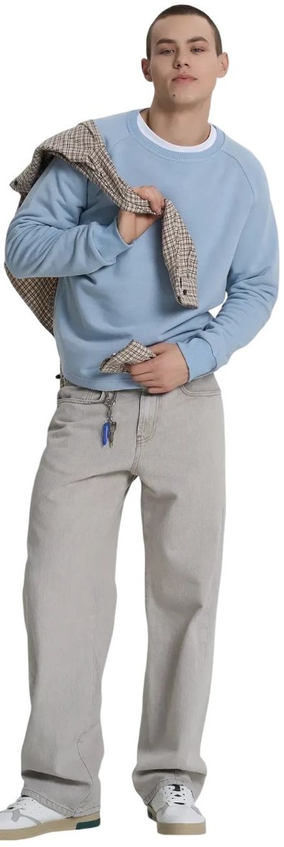 Світшот чоловічий Roza 240620 L сіро-блакитнийфото14