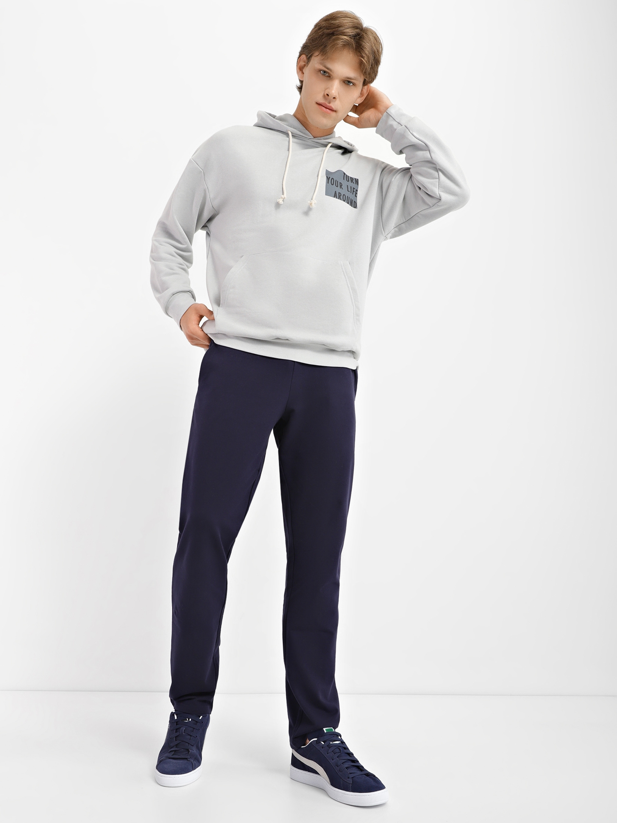 Спортивные штаны мужские Roza 181117 5XL темно-синие фото 