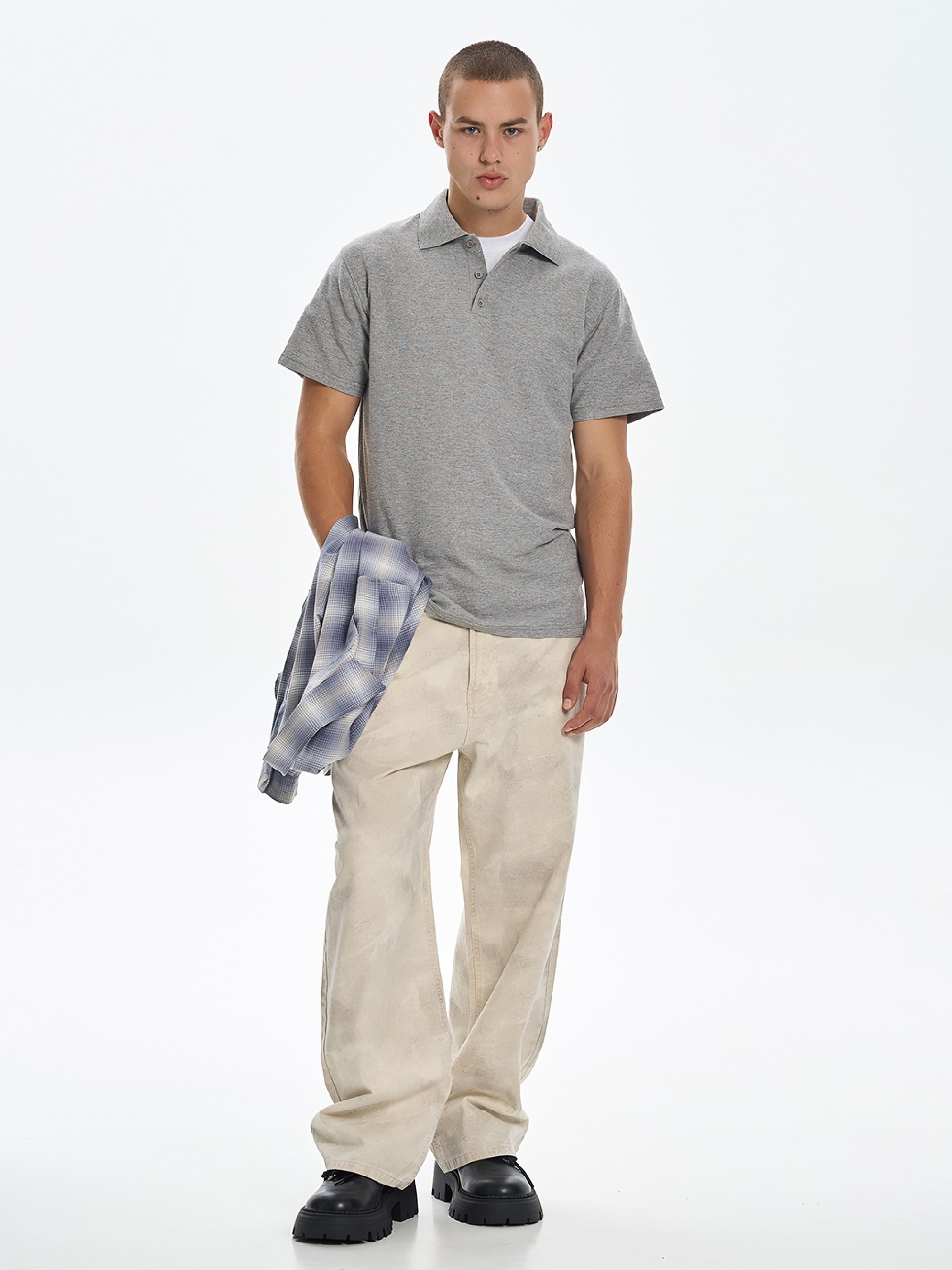 Поло бавовняна чоловіча Roza 250737 S сірафото4