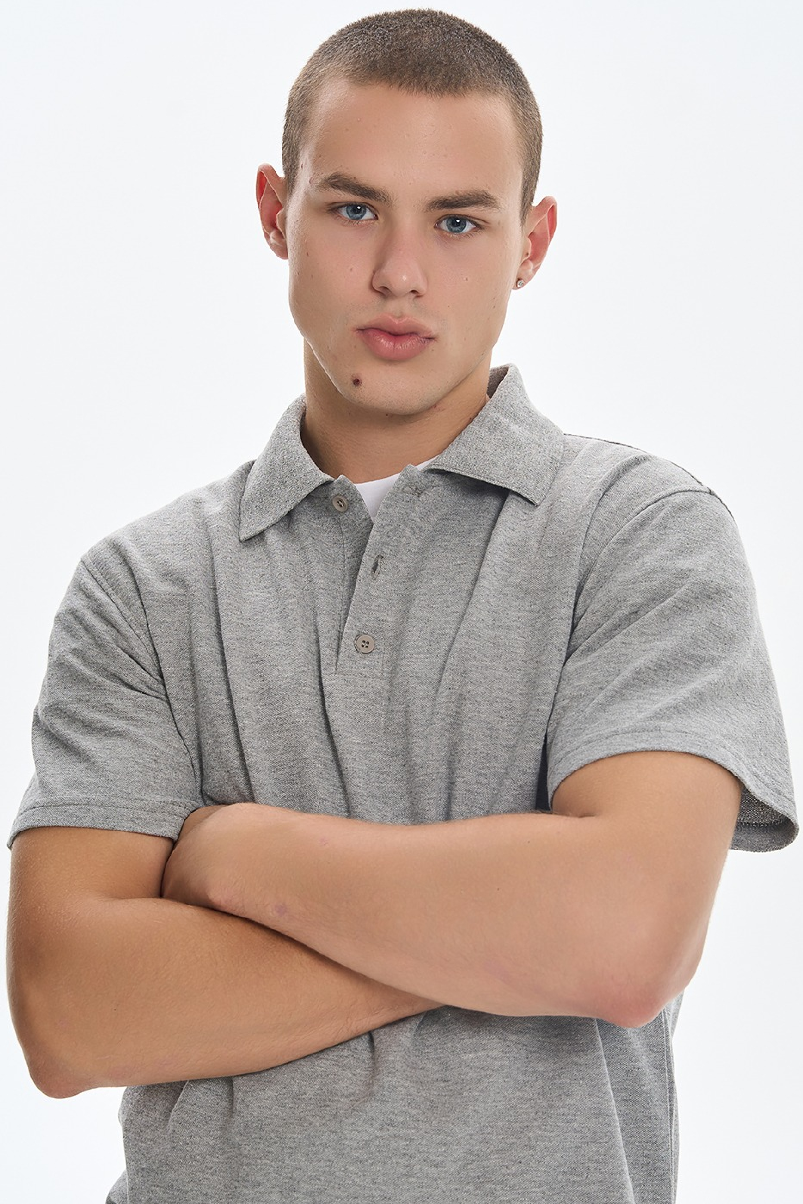 Поло бавовняна чоловіча Roza 250737 XL сірафото3