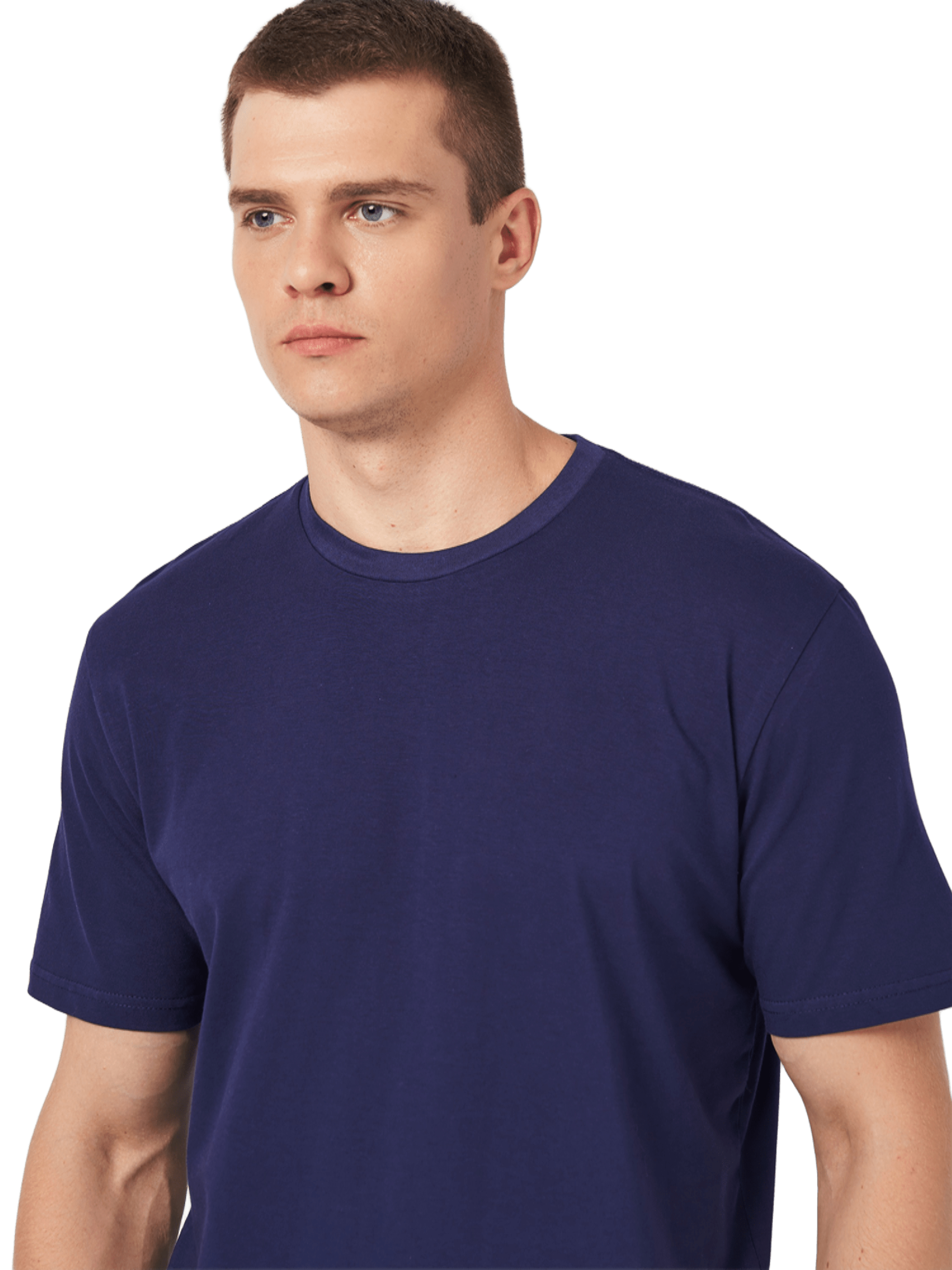 Футболка бавовняна чоловіча Roza 231101 S синяфото