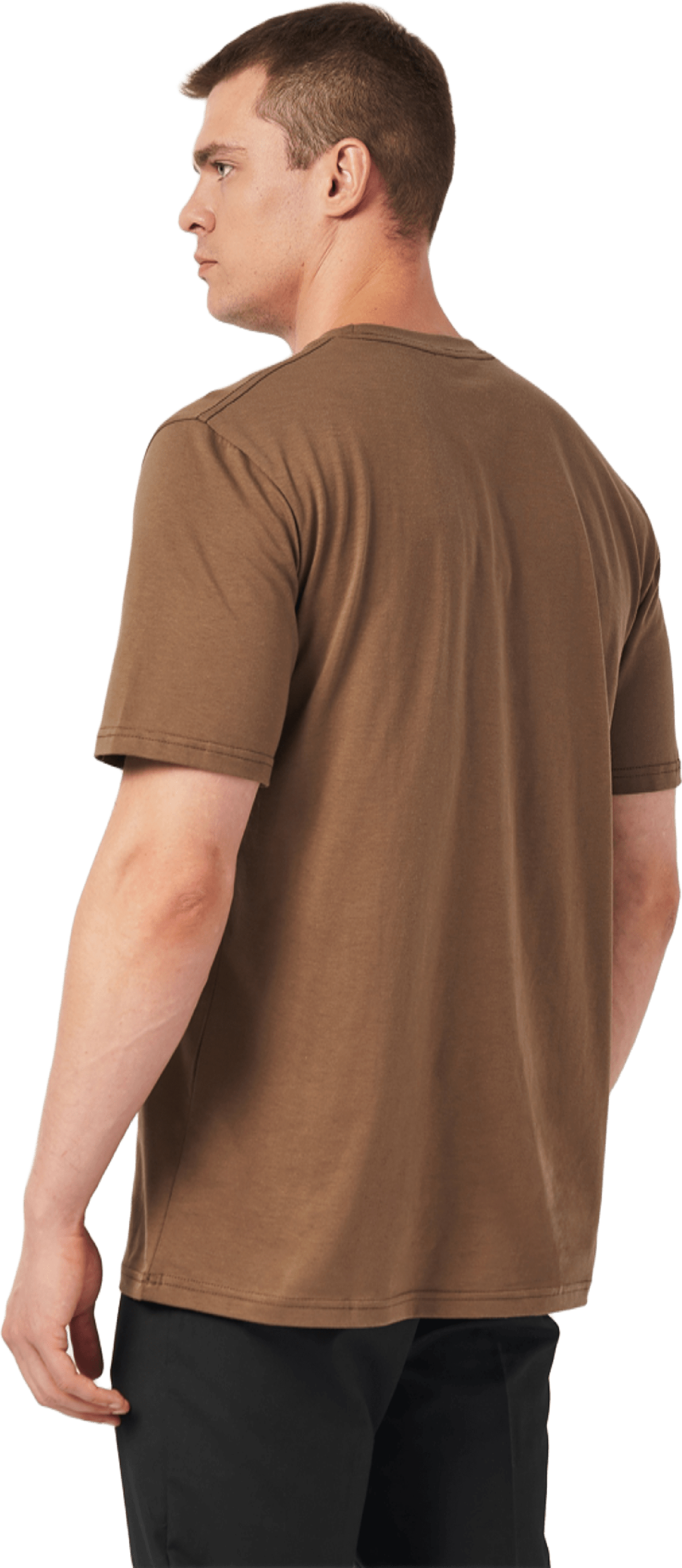 Футболка бавовняна чоловіча Roza 231101 XS темно-шоколаднафото