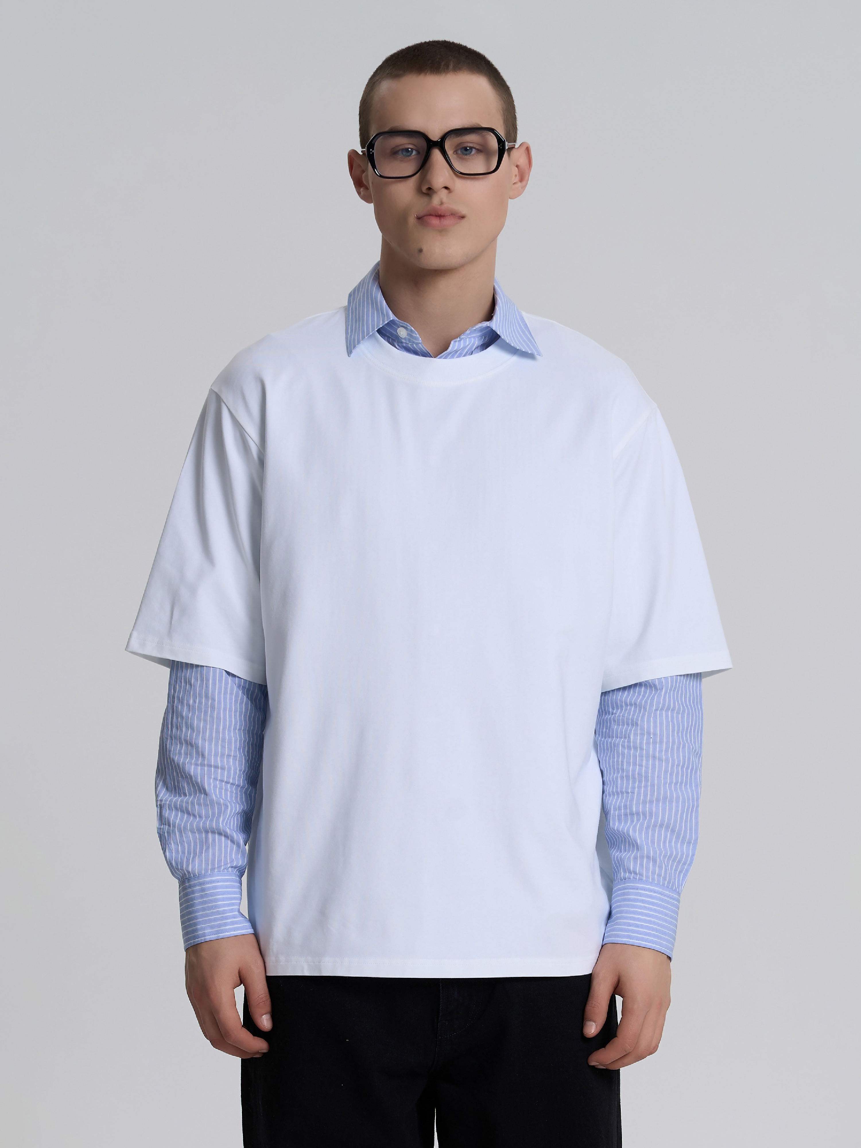 Футболка хлопковая мужская Roza 231117 2XL белая фото 3