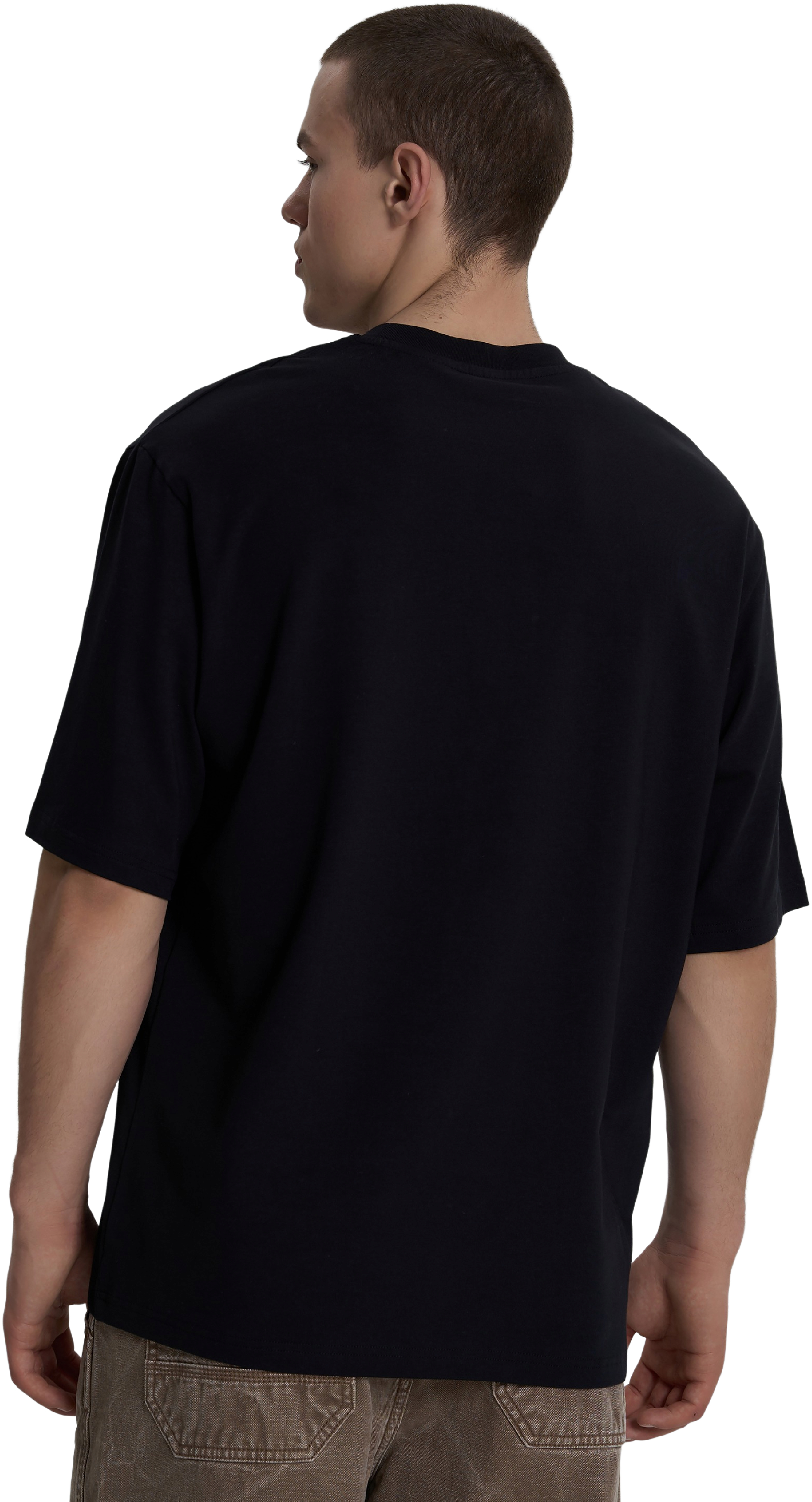 Футболка хлопковая мужская Roza 231117 2XL черная фото 2