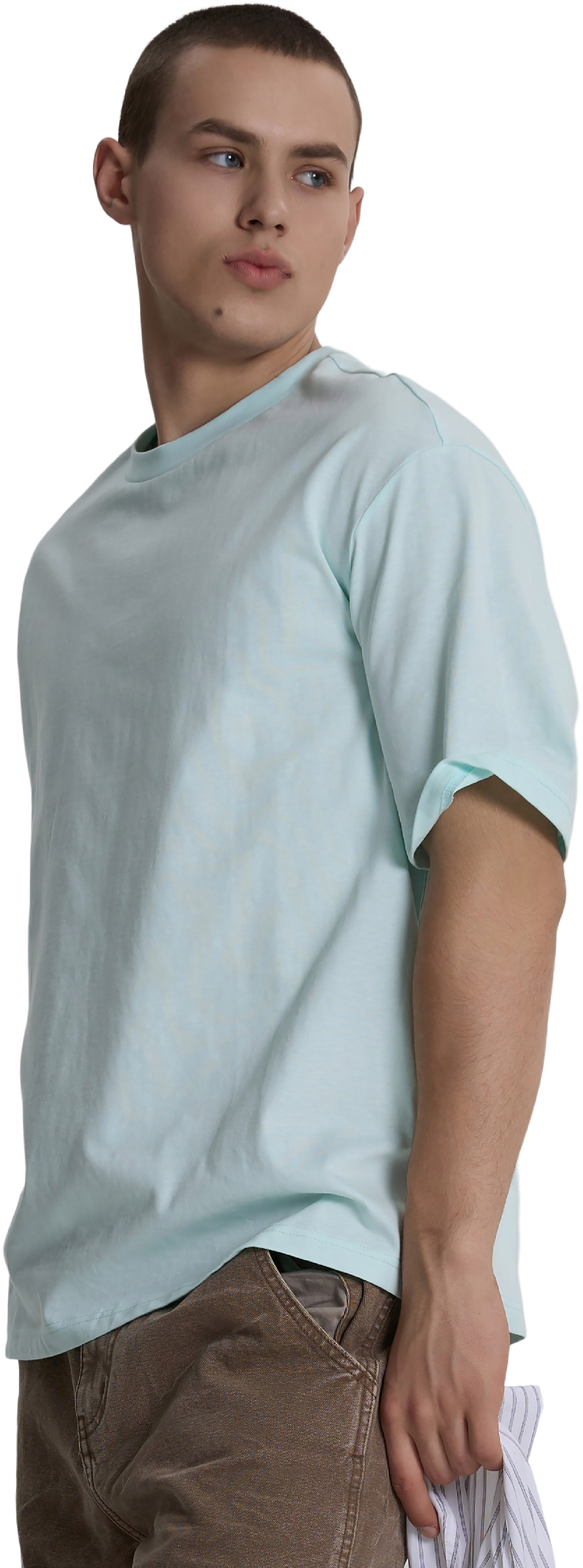 Футболка хлопковая мужская Roza 230926 XL бирюзовая фото 3