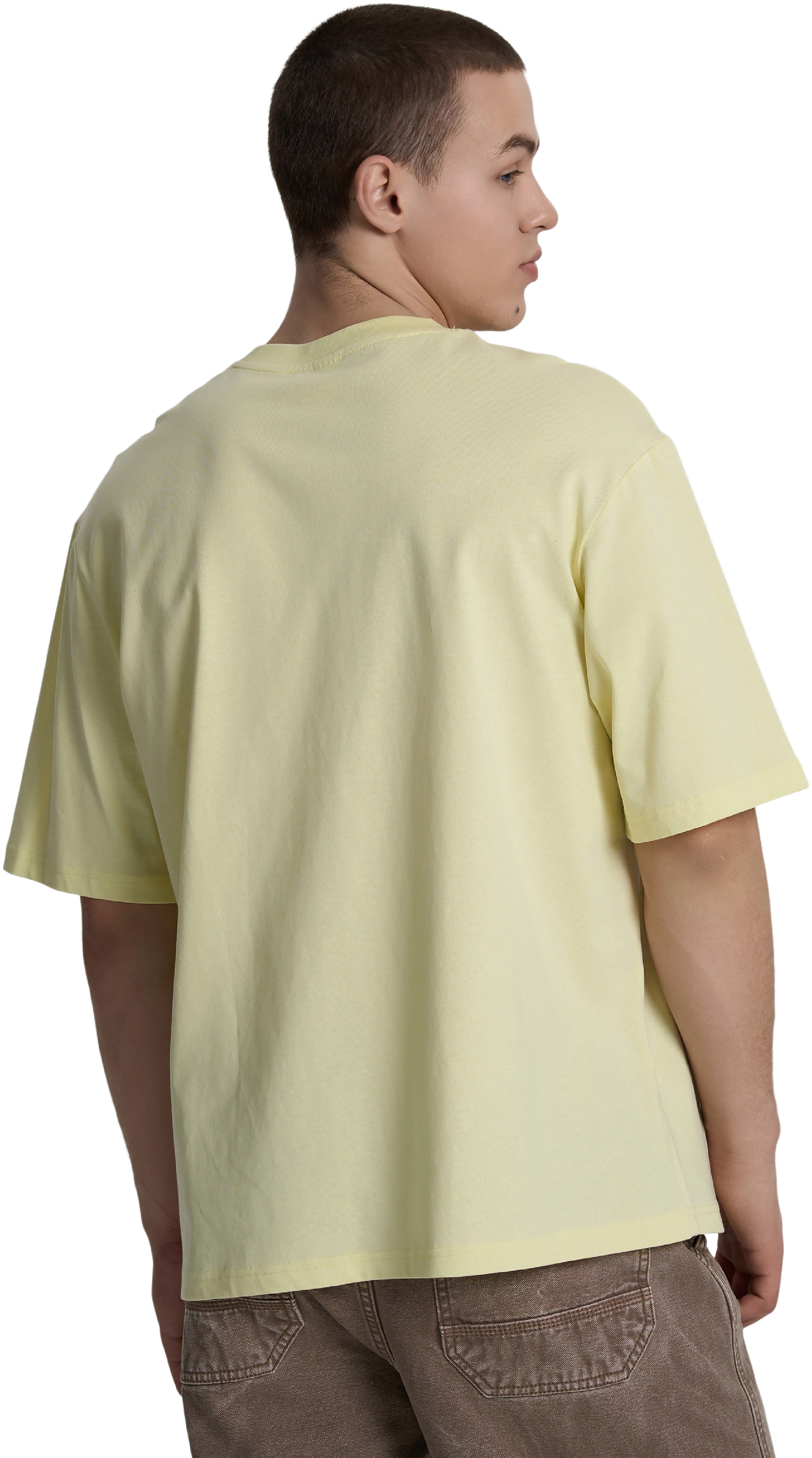 Футболка хлопковая мужская Roza 230926 L светло-жолтая фото 2