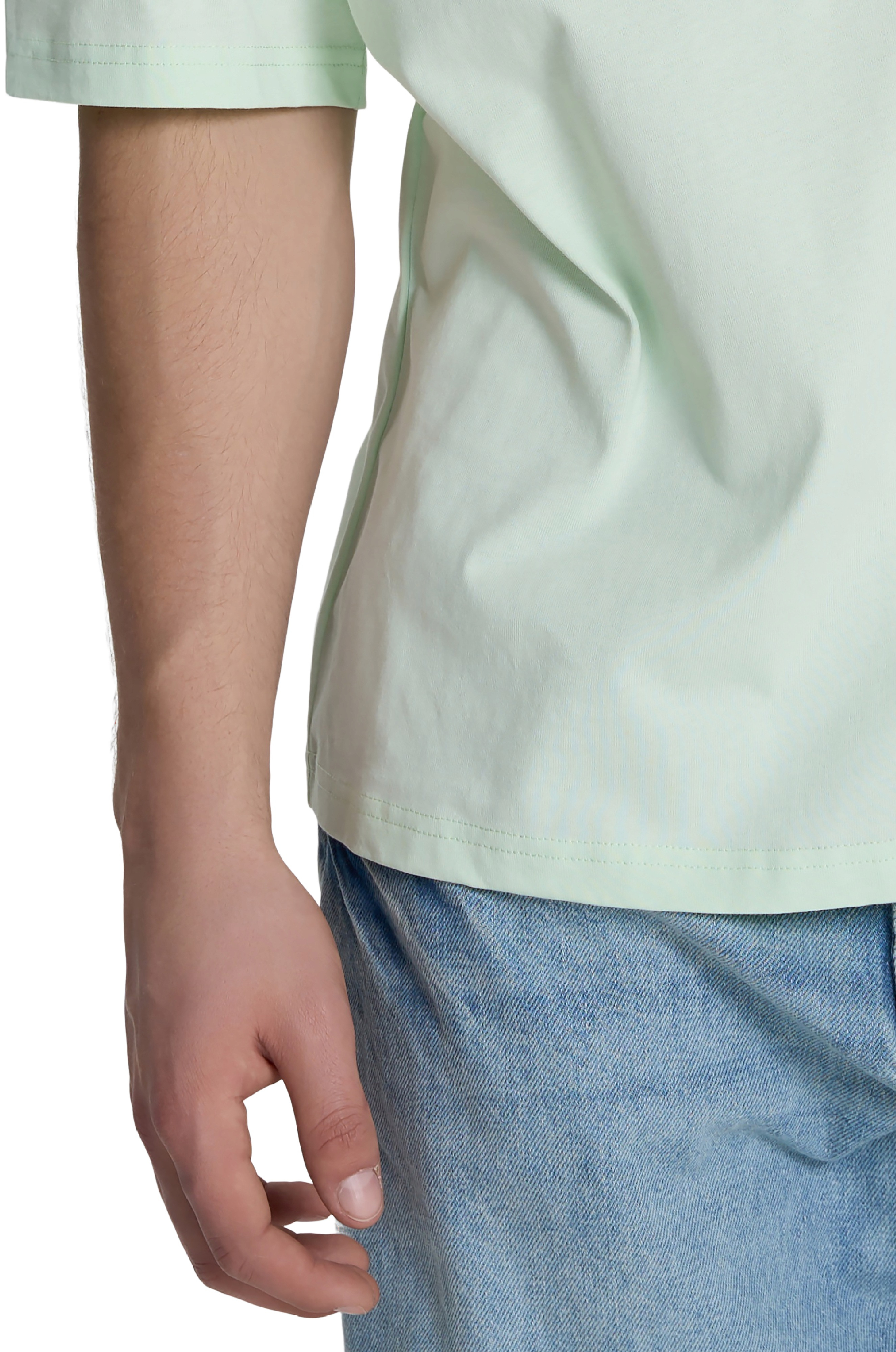 Футболка хлопковая мужская Roza 230926 S светло-зеленая фото 3