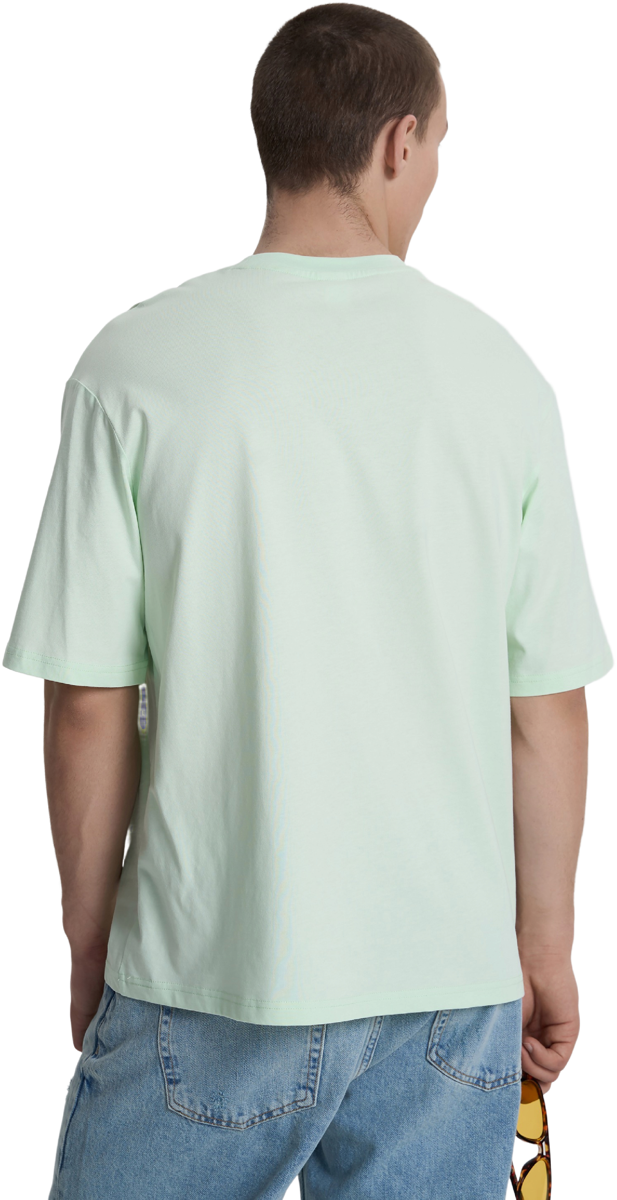 Футболка хлопковая мужская Roza 230926 M светло-зеленая фото 2