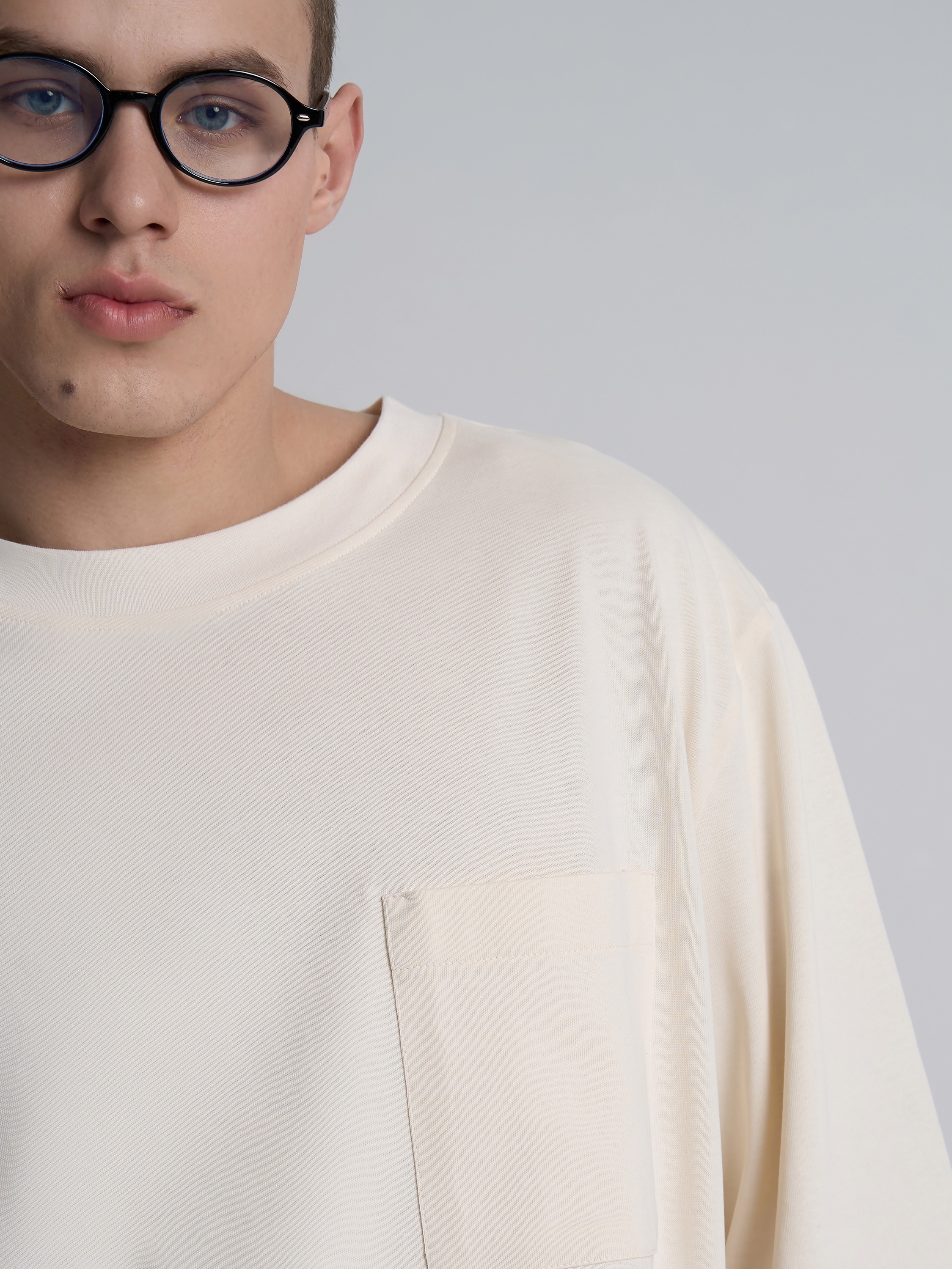 Футболка хлопковая мужская Roza 230911 2XL светло-бежевая фото 3