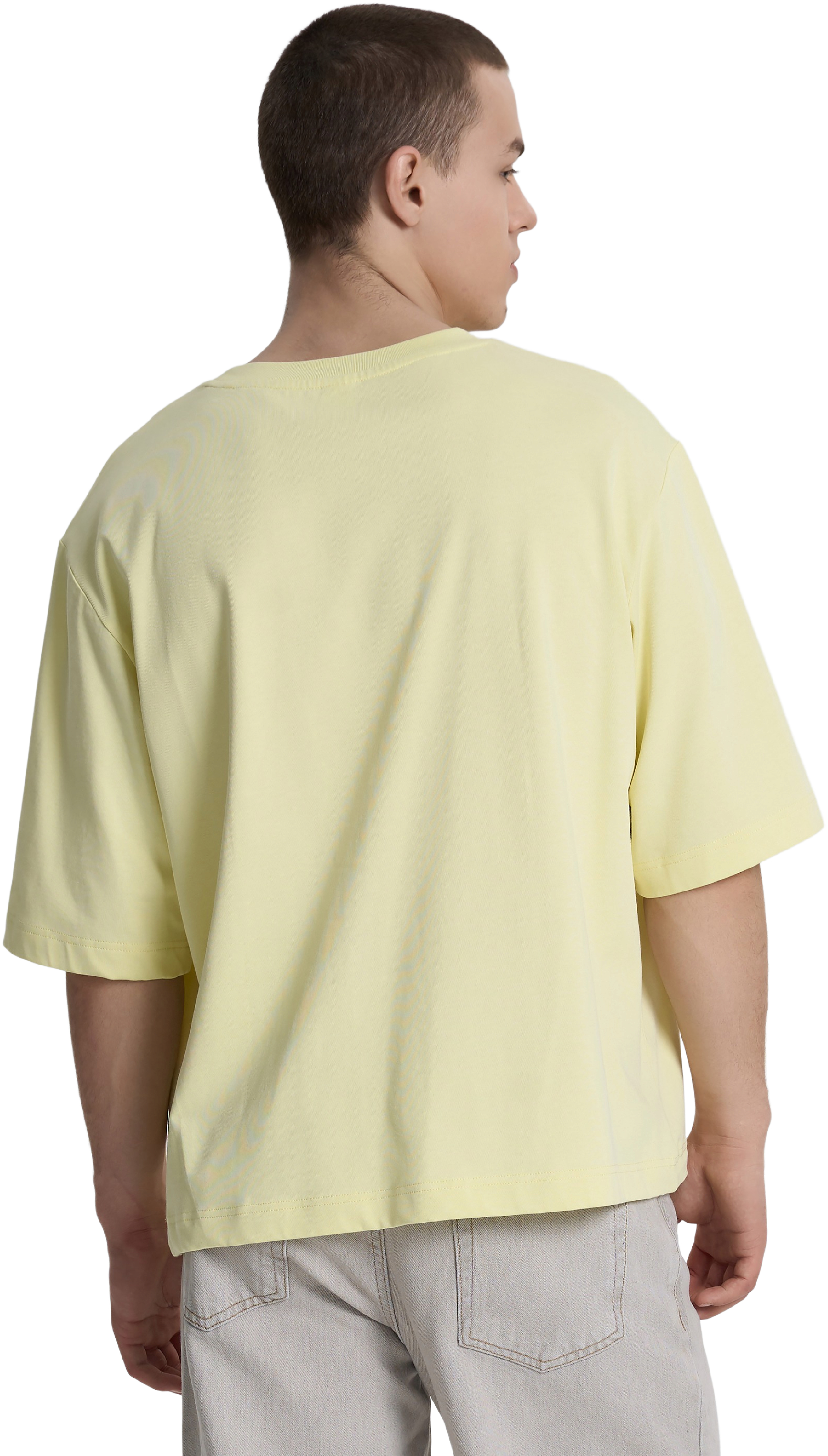 Футболка бавовняна чоловіча Roza 240652 XL світло-жовтафото2