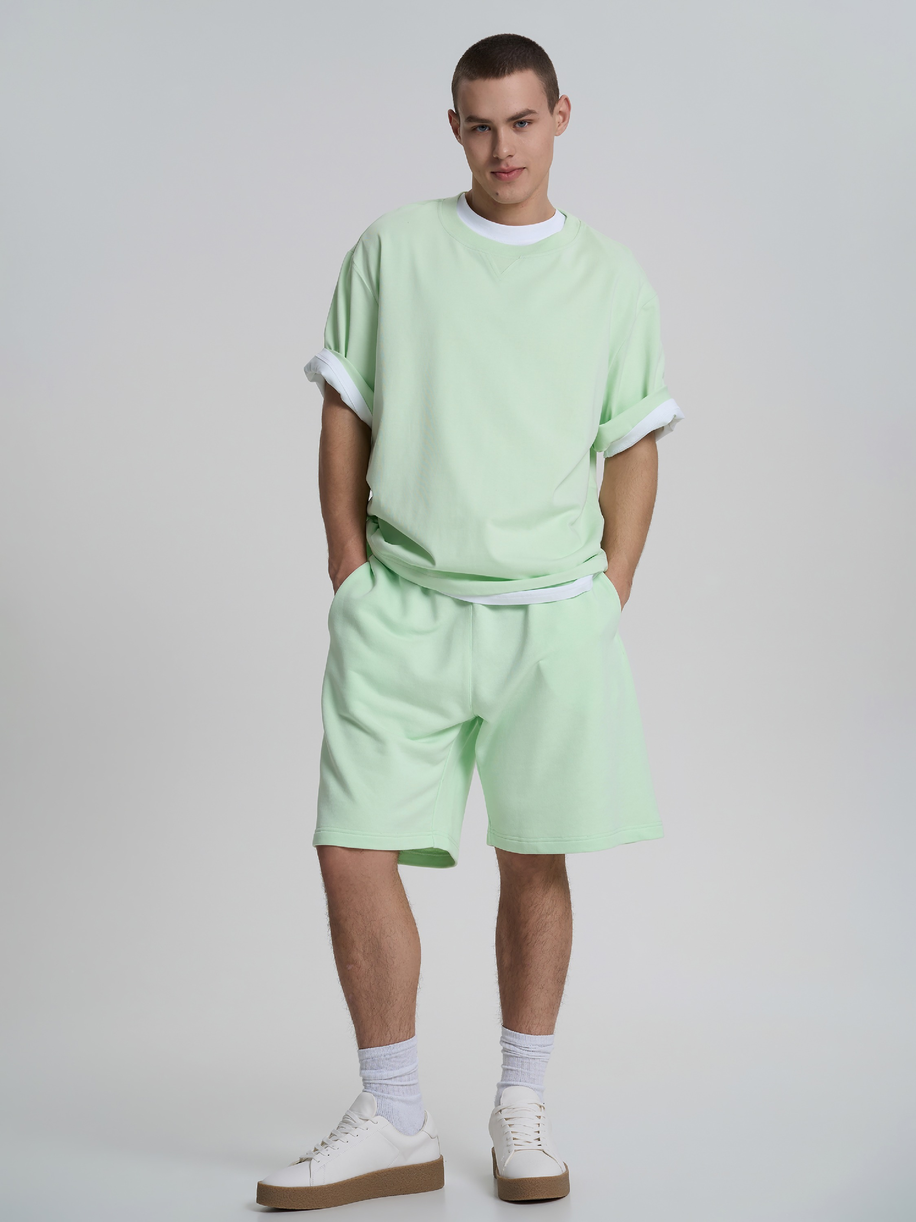 Футболка бавовняна чоловіча Roza 240652 XL світло-зеленафото4