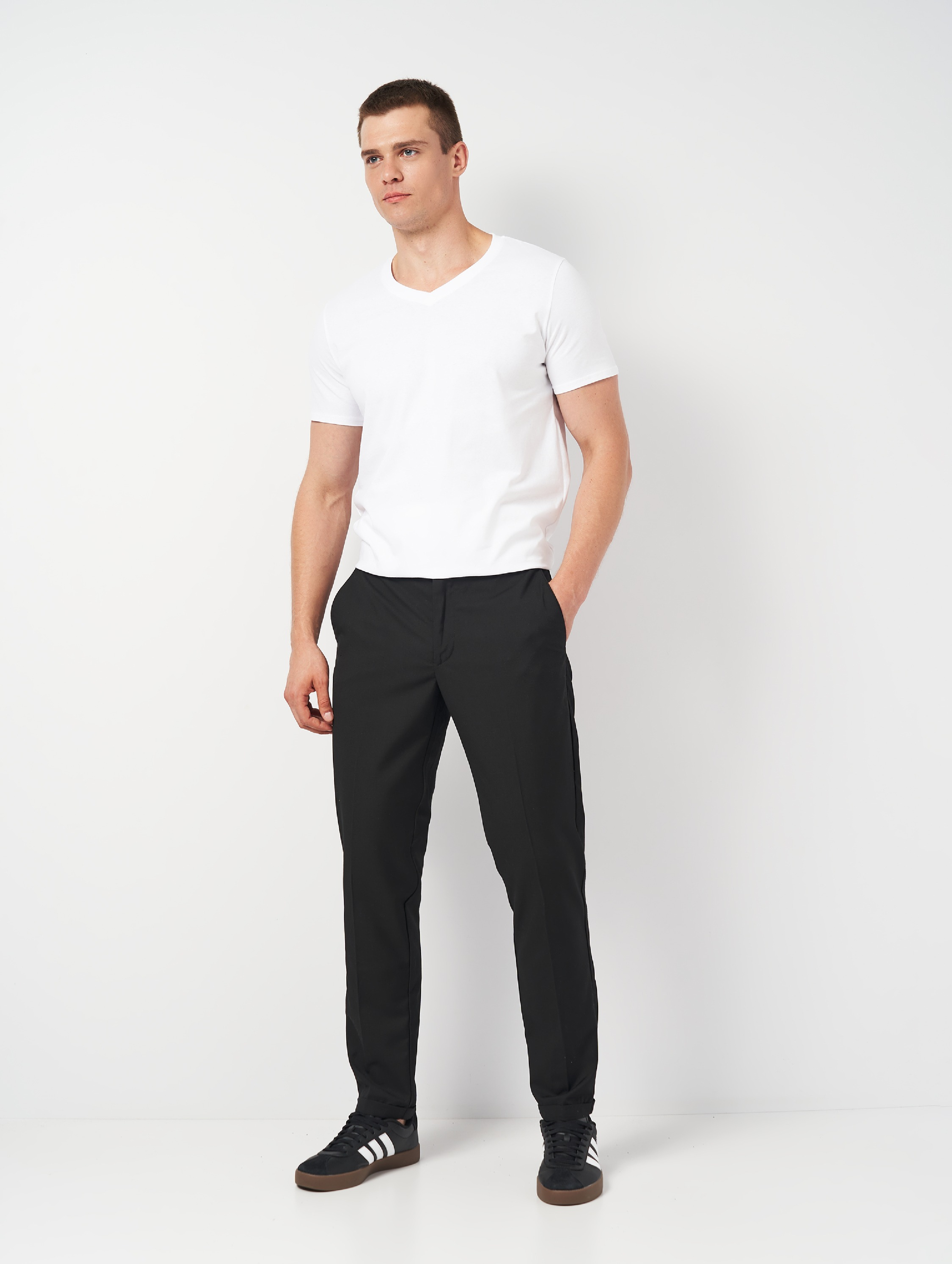 Футболка хлопковая мужская Roza 240444 L белая фото 