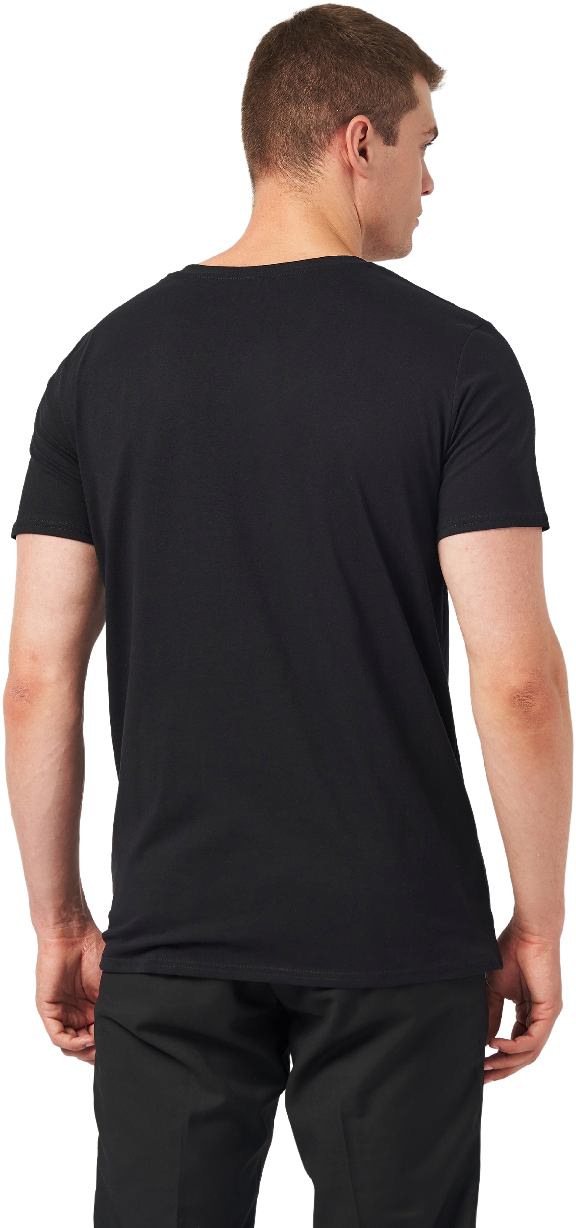 Футболка хлопковая мужская Roza 240444 S черная фото 2