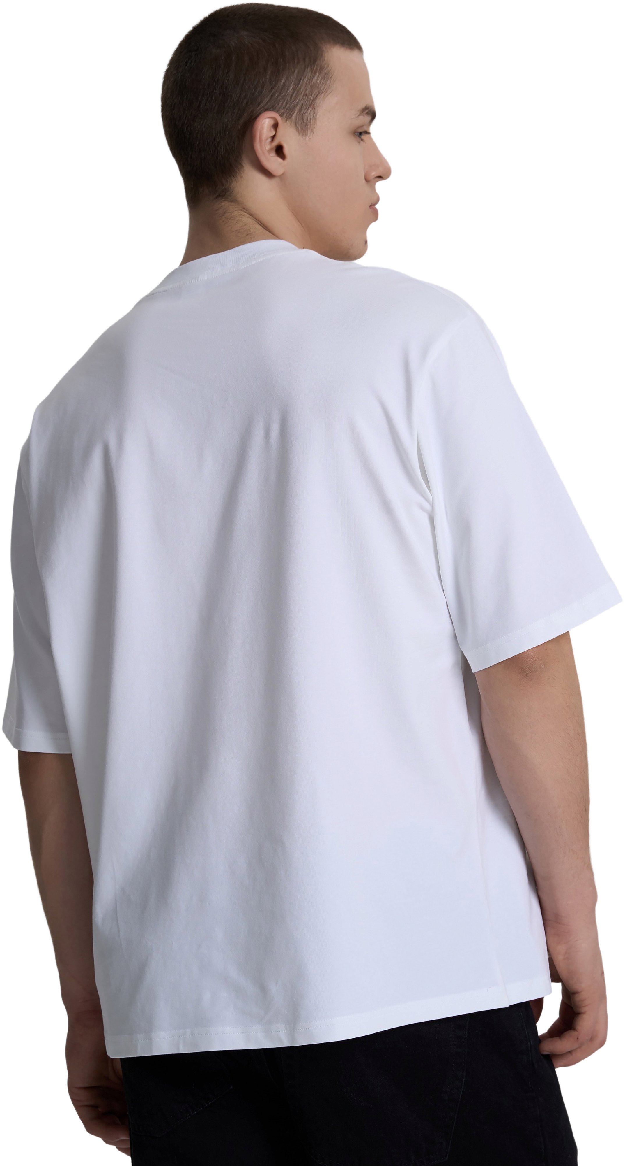 Футболка хлопковая мужская Roza 231117 S белая фото 2