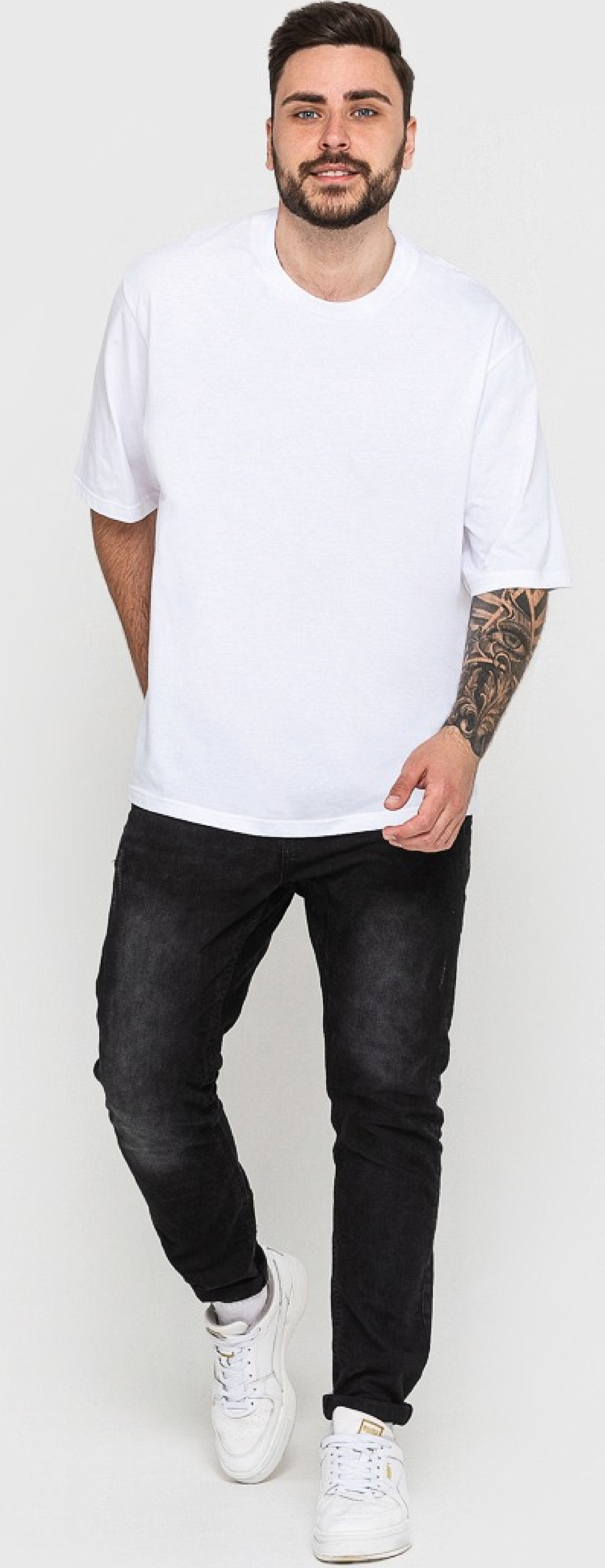 Футболка хлопковая мужская Roza 211143 L белая фото 3