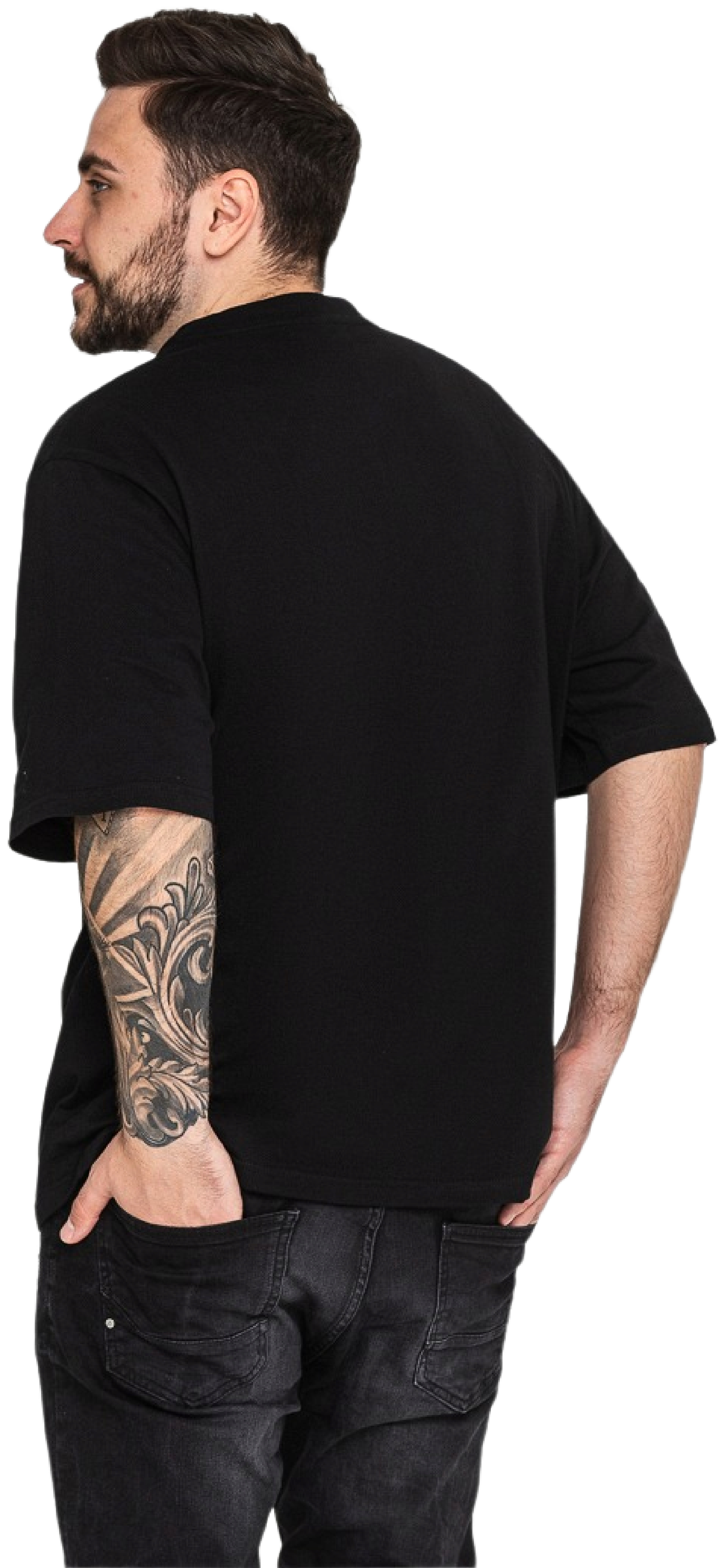 Футболка хлопковая мужская Roza 211143 S черная фото 2