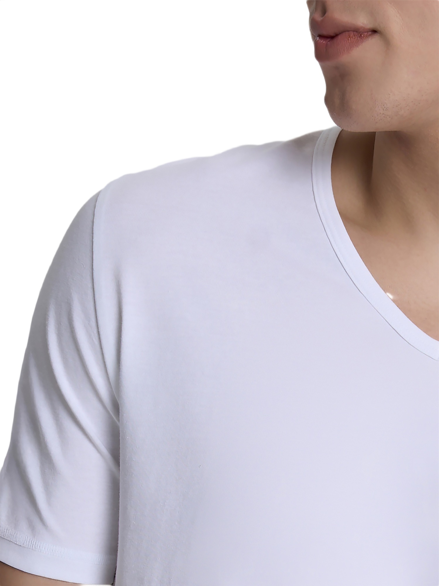 Футболка хлопковая мужская Roza 014738Р L белая фото 4