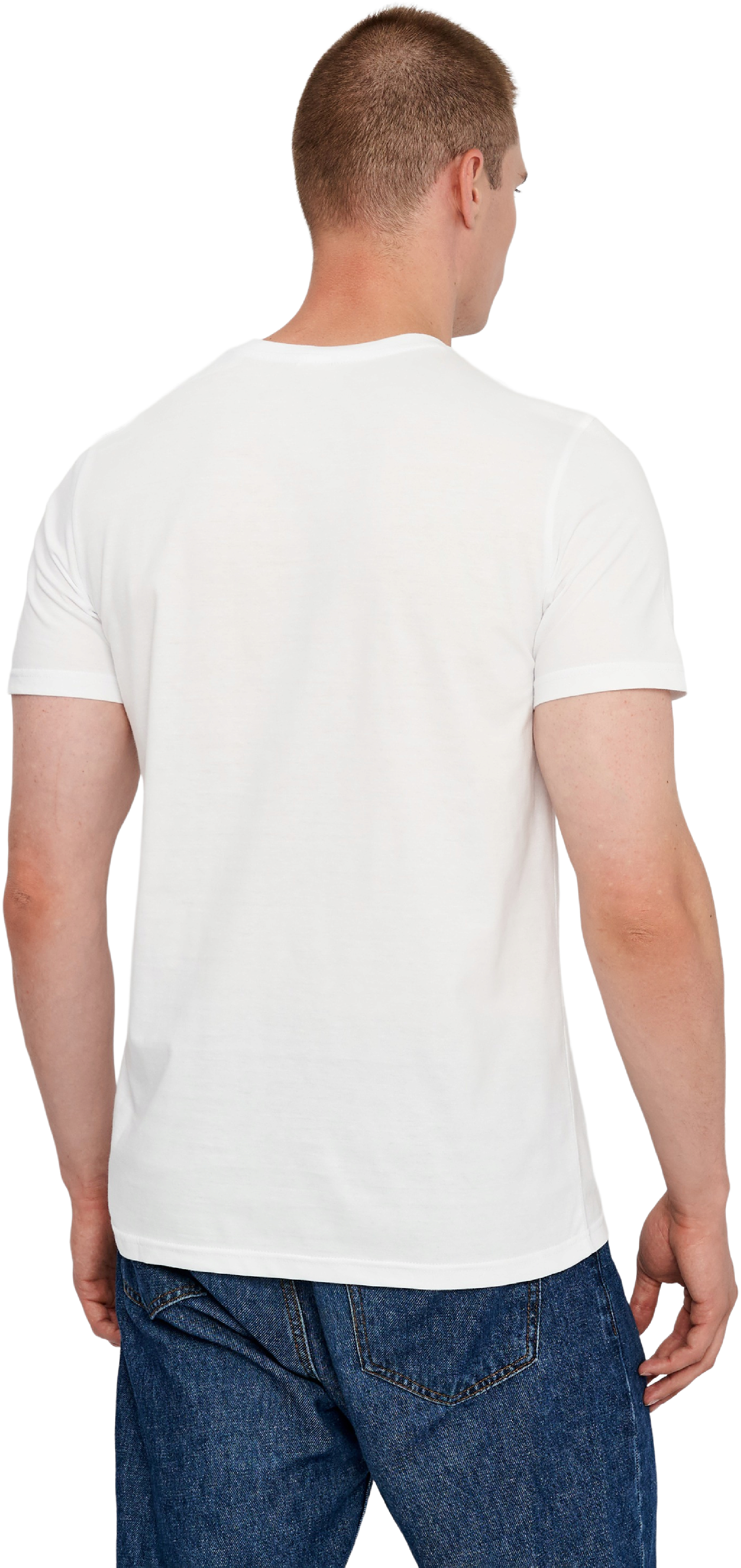 Футболка хлопковая мужская Roza 210135 M белая фото 