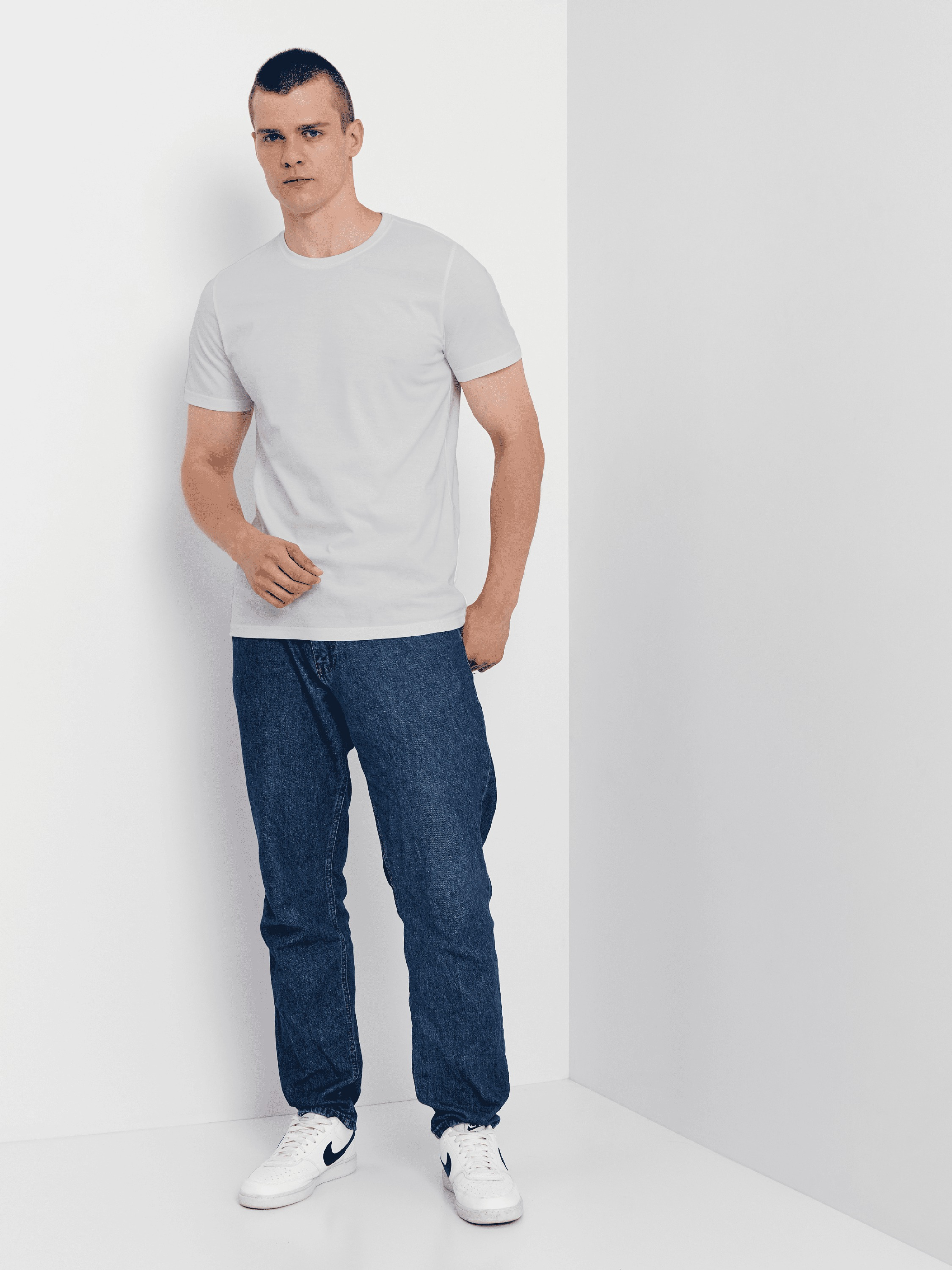 Футболка хлопковая мужская Roza 210135 4XL светло-серая фото 4