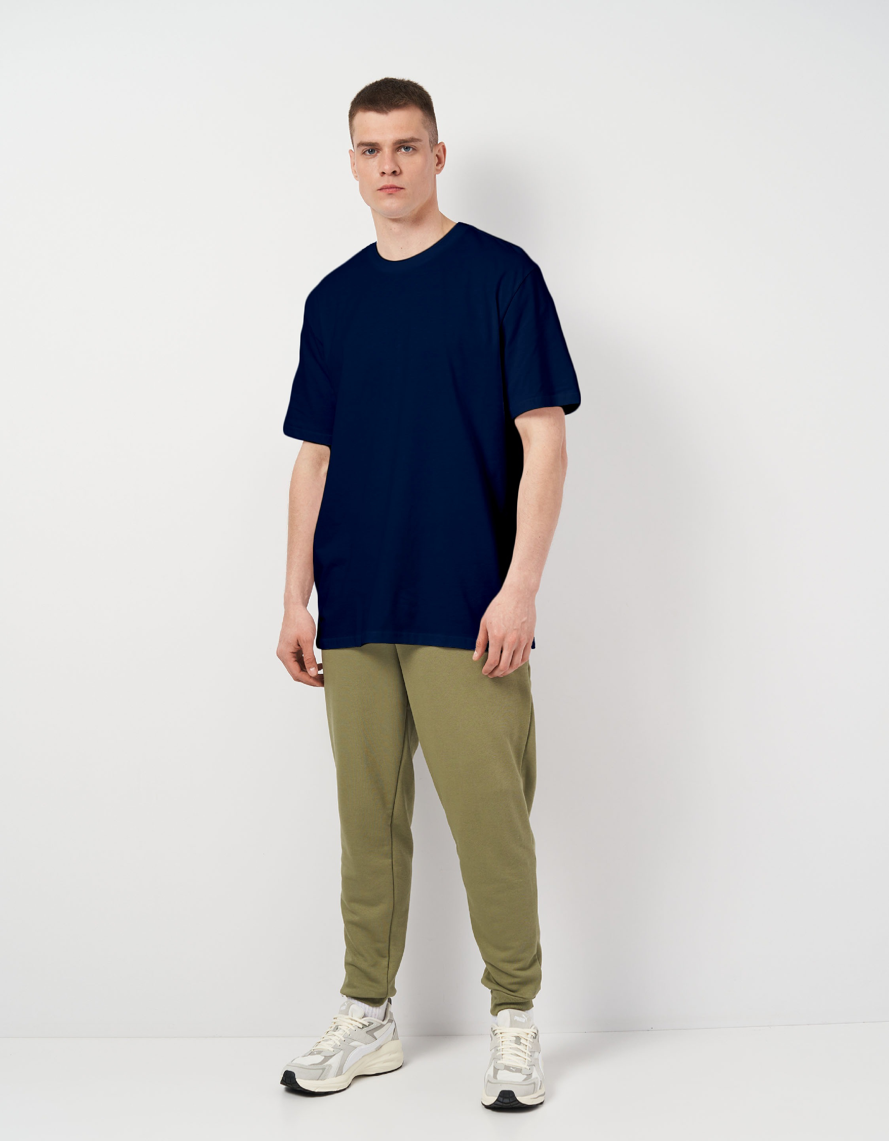 Футболка хлопковая мужская Roza 220501 3XL темно-синяя фото 4