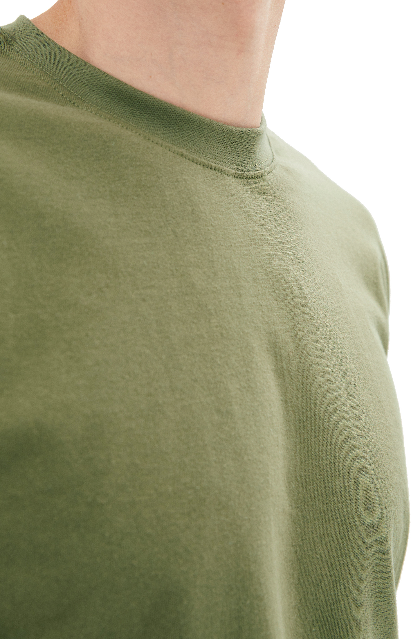 Футболка хлопковая мужская Roza 170201 3XL темно-оливковая фото 4