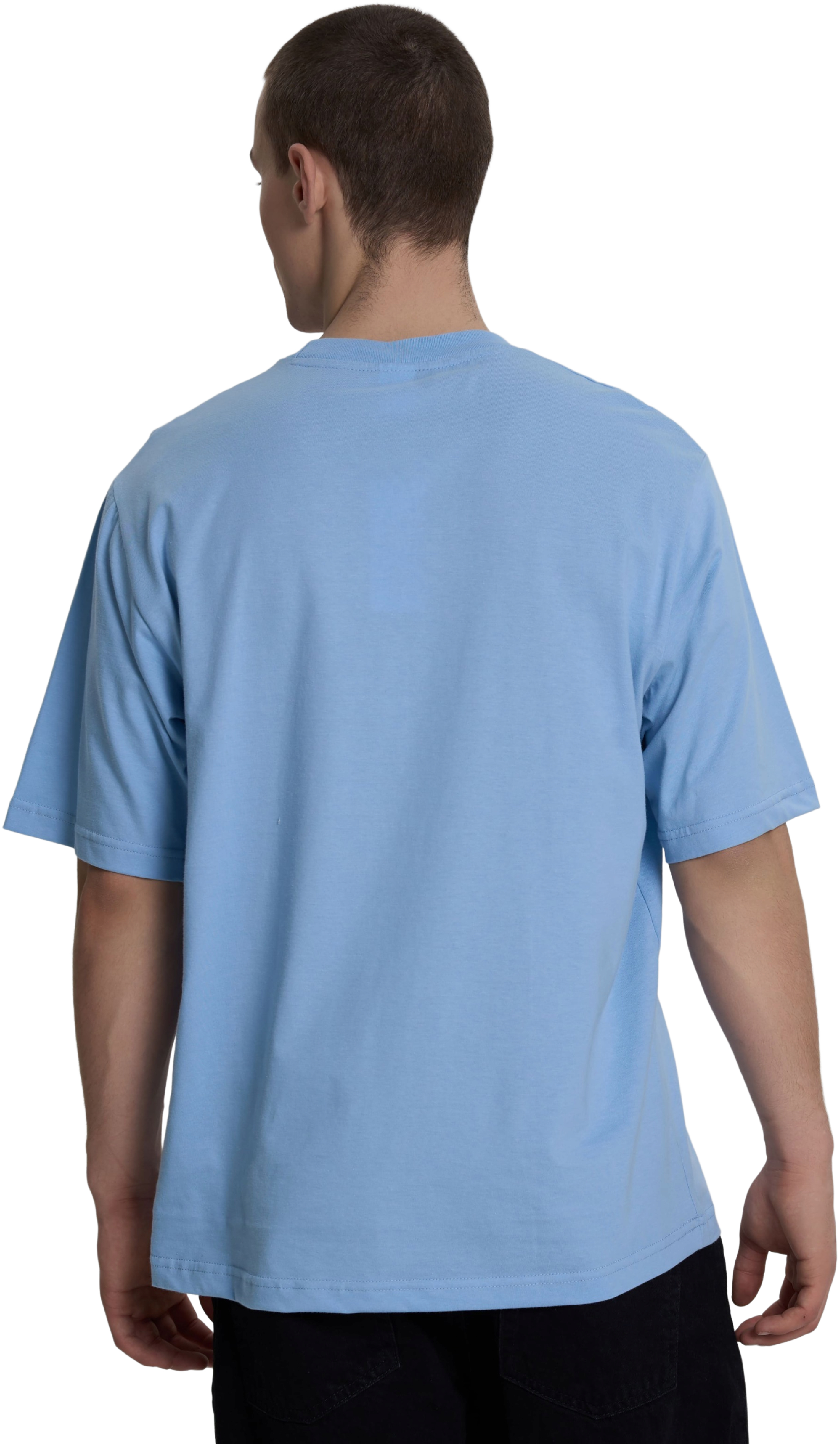 Футболка хлопковая мужская Roza 211143 L серо-голубая фото 2