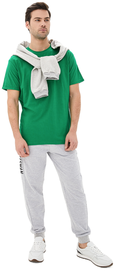 Футболка хлопковая мужская Roza 170201 2XL зеленая фото 3