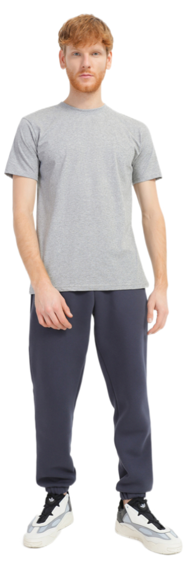 Футболка хлопковая мужская Roza 170201 L меланж фото 3