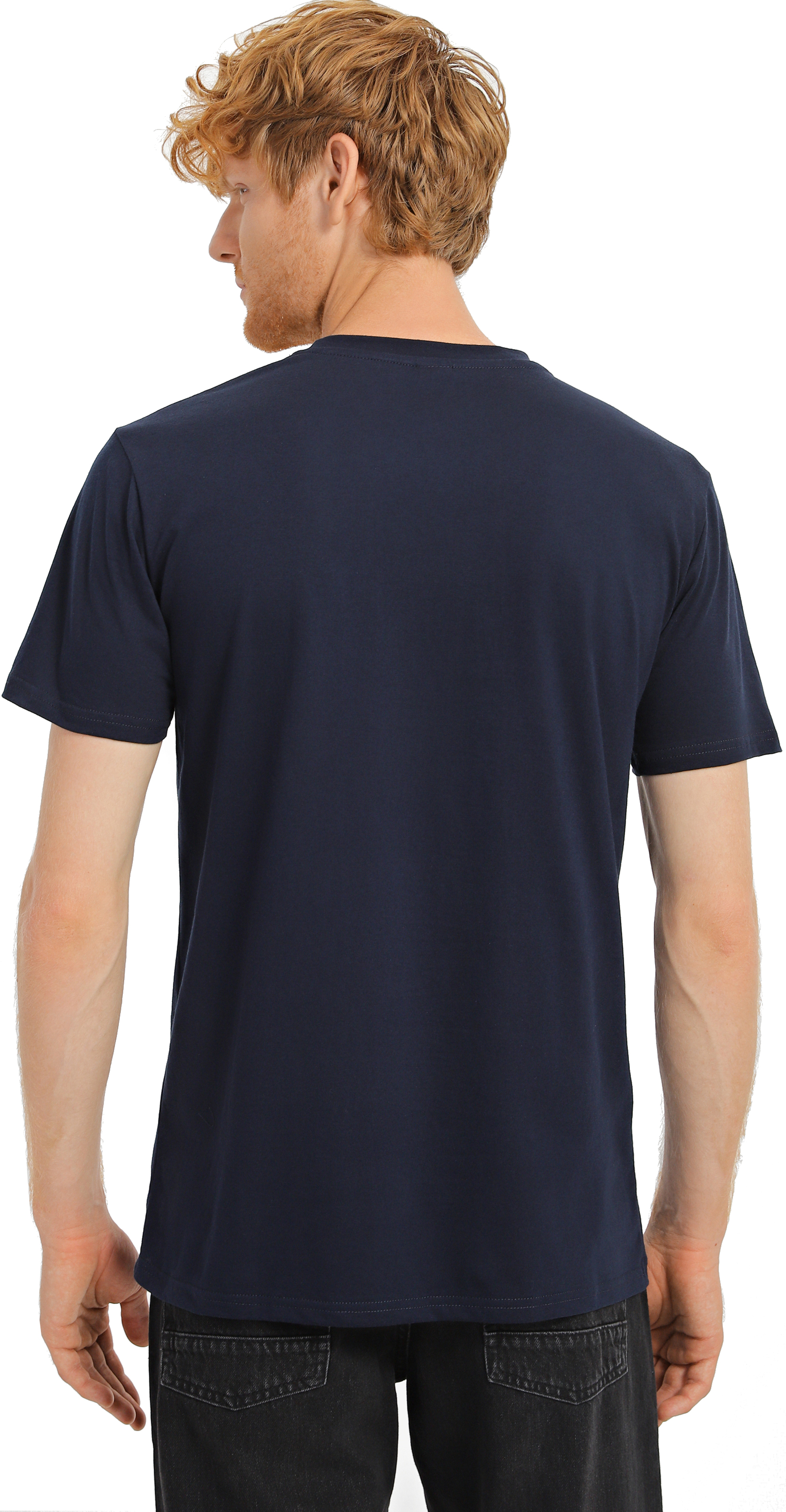 Футболка бавовняна чоловіча Roza 170201 XL темно-синяфото2