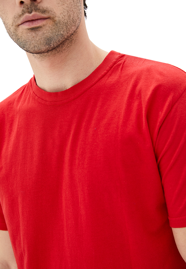 Футболка хлопковая мужская Roza 170201 M красная фото 4