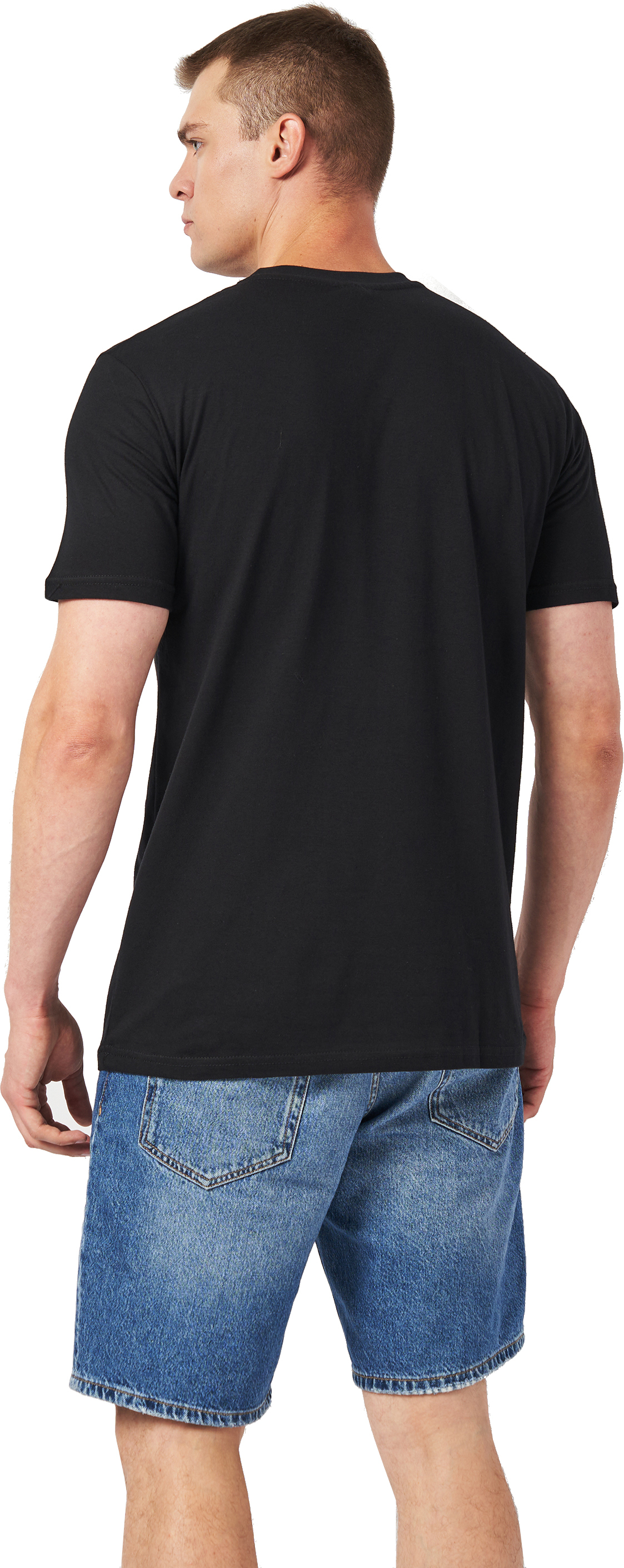 Футболка бавовняна чоловіча Roza 170201 M чорнафото2