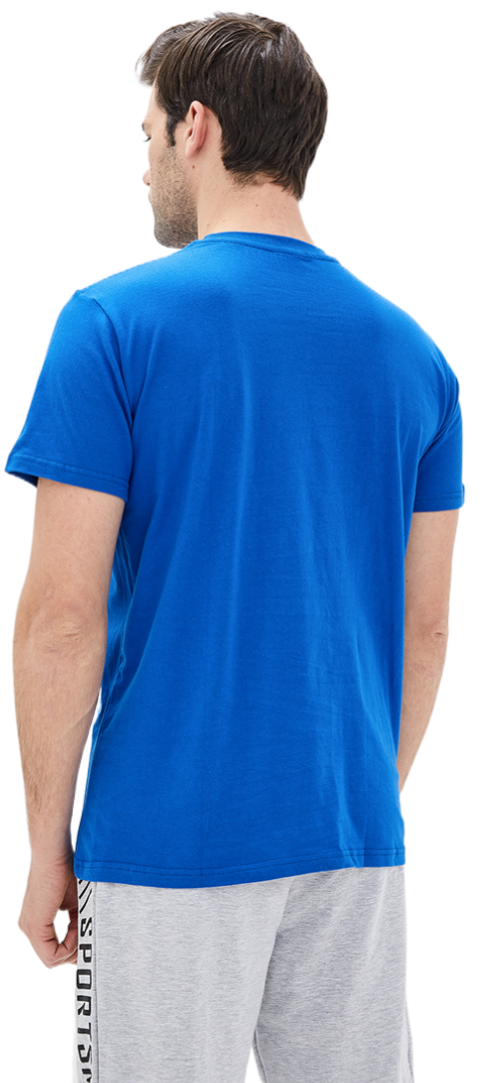 Футболка хлопковая мужская Roza 170201 M синяя фото 2